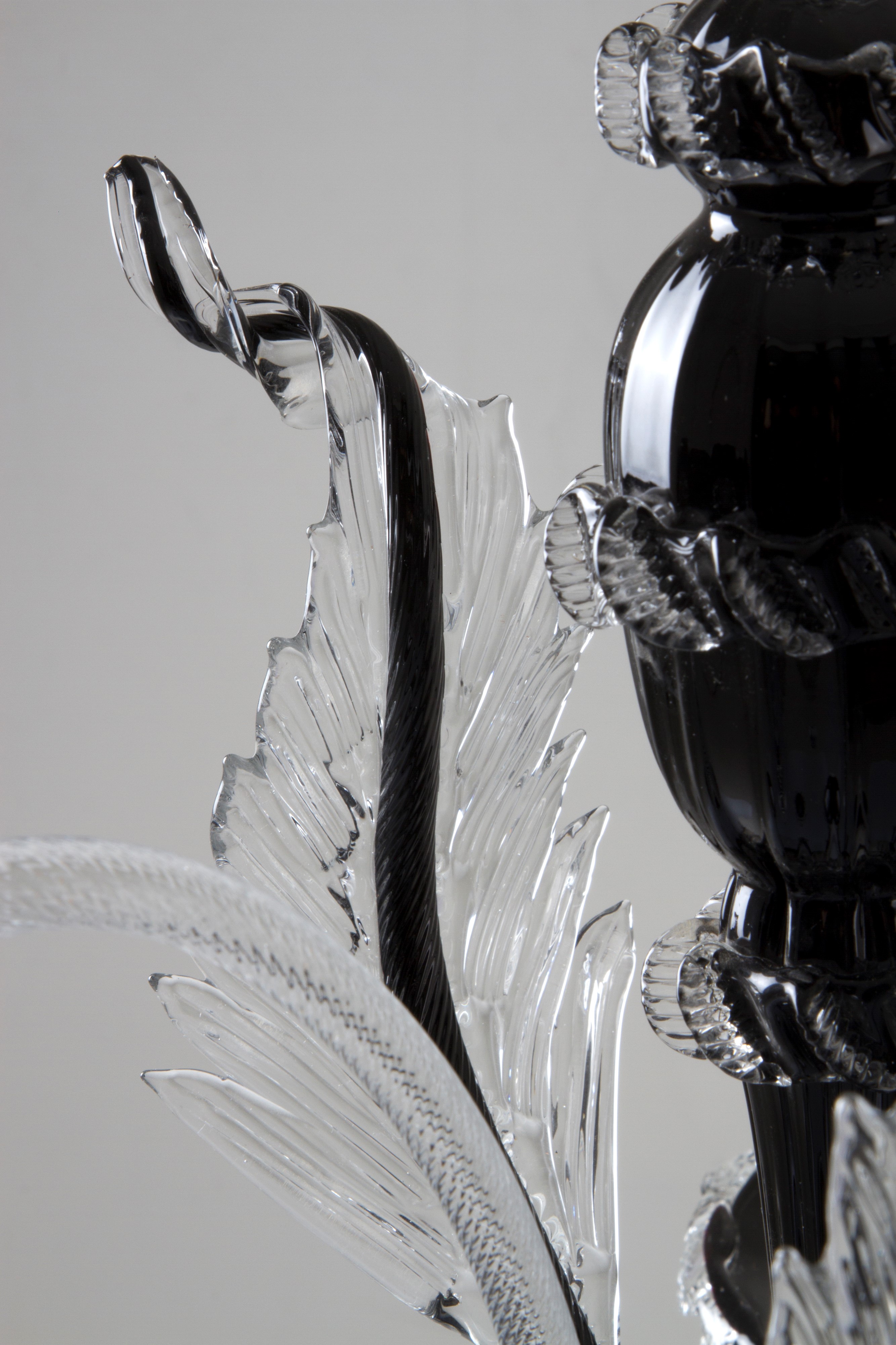 Candelabro in Vetro Nero