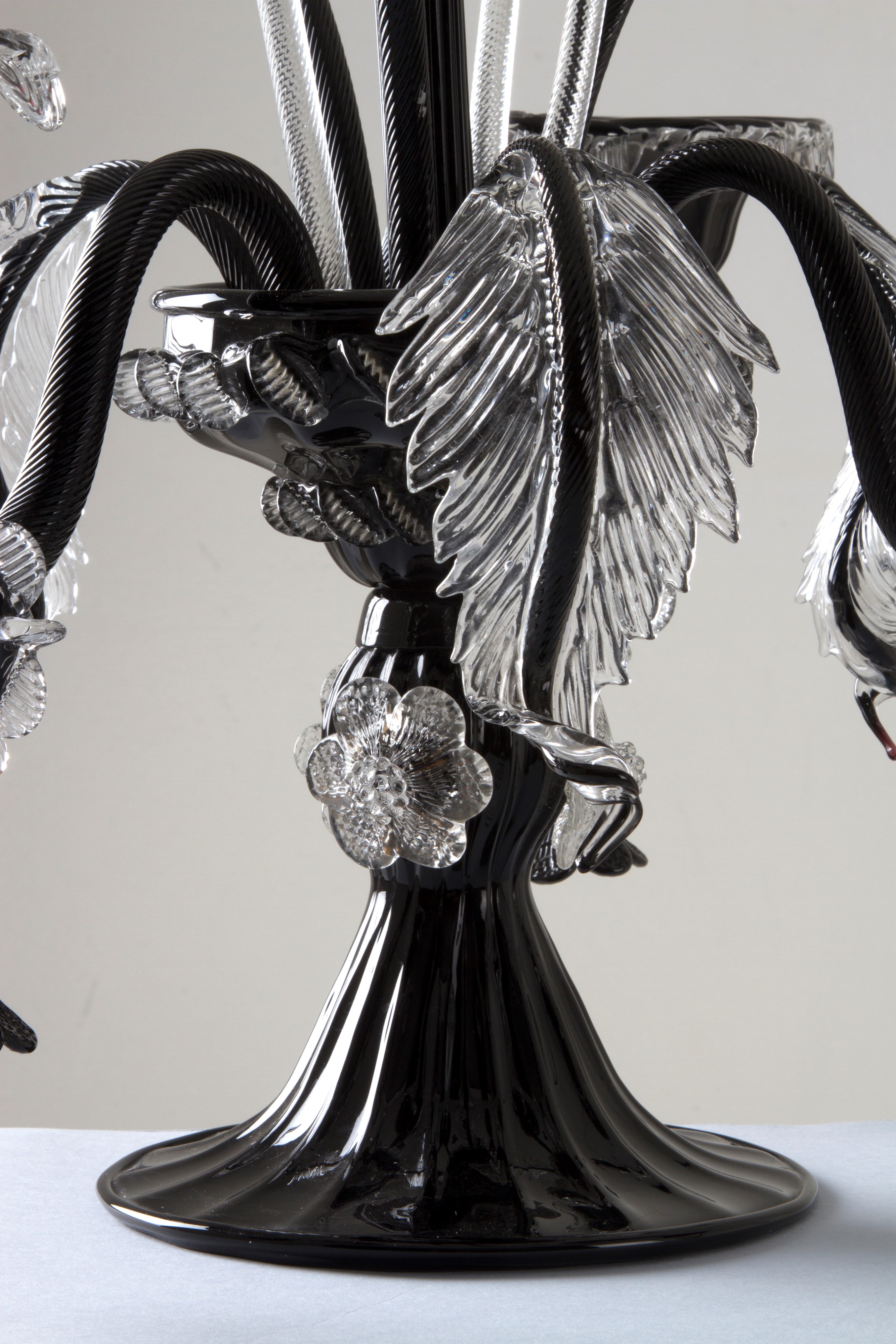 Candelabro in Vetro Nero