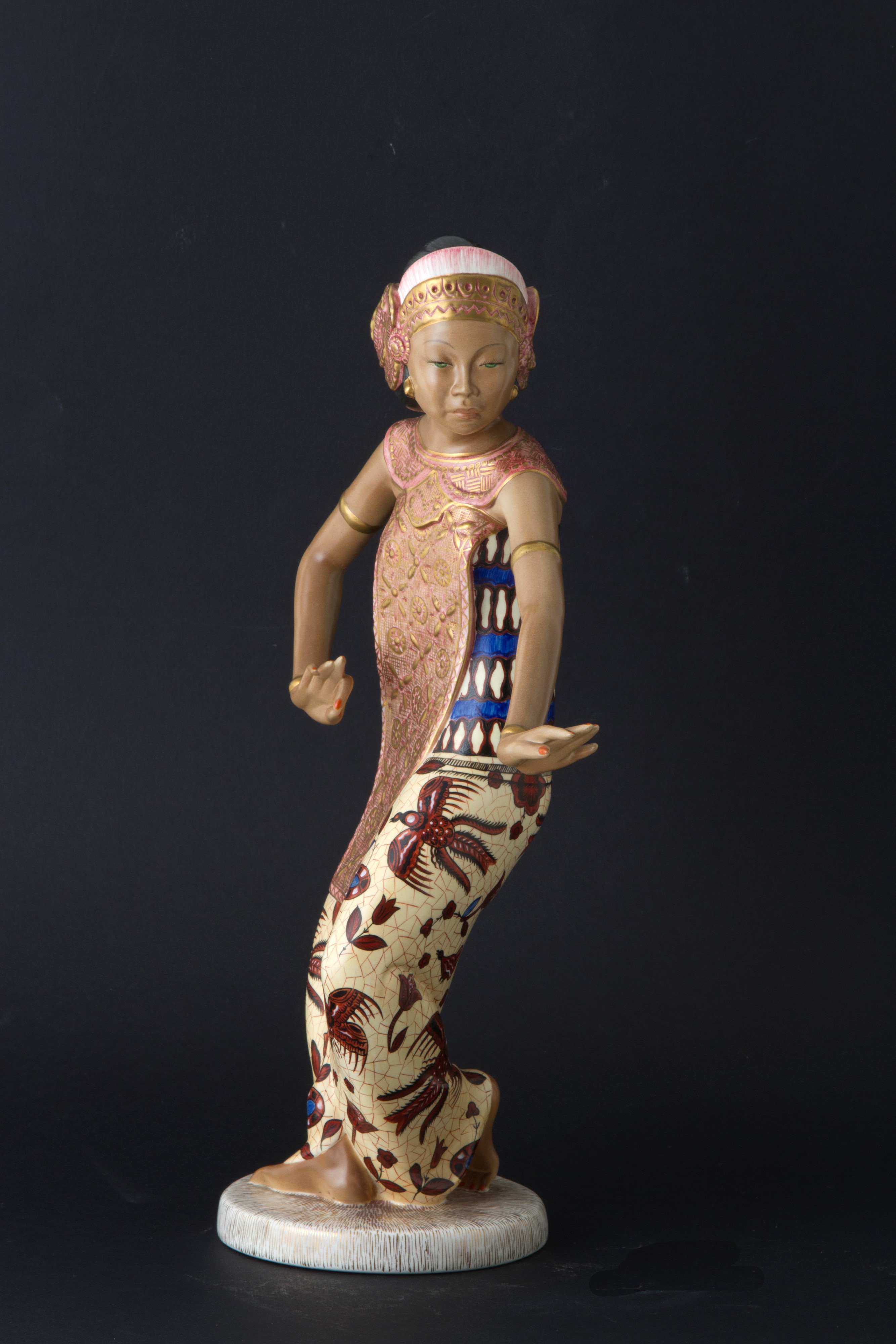 Camillo Ghigo - Statuetta in Ceramica "danzatrice Giavanese". Lenci