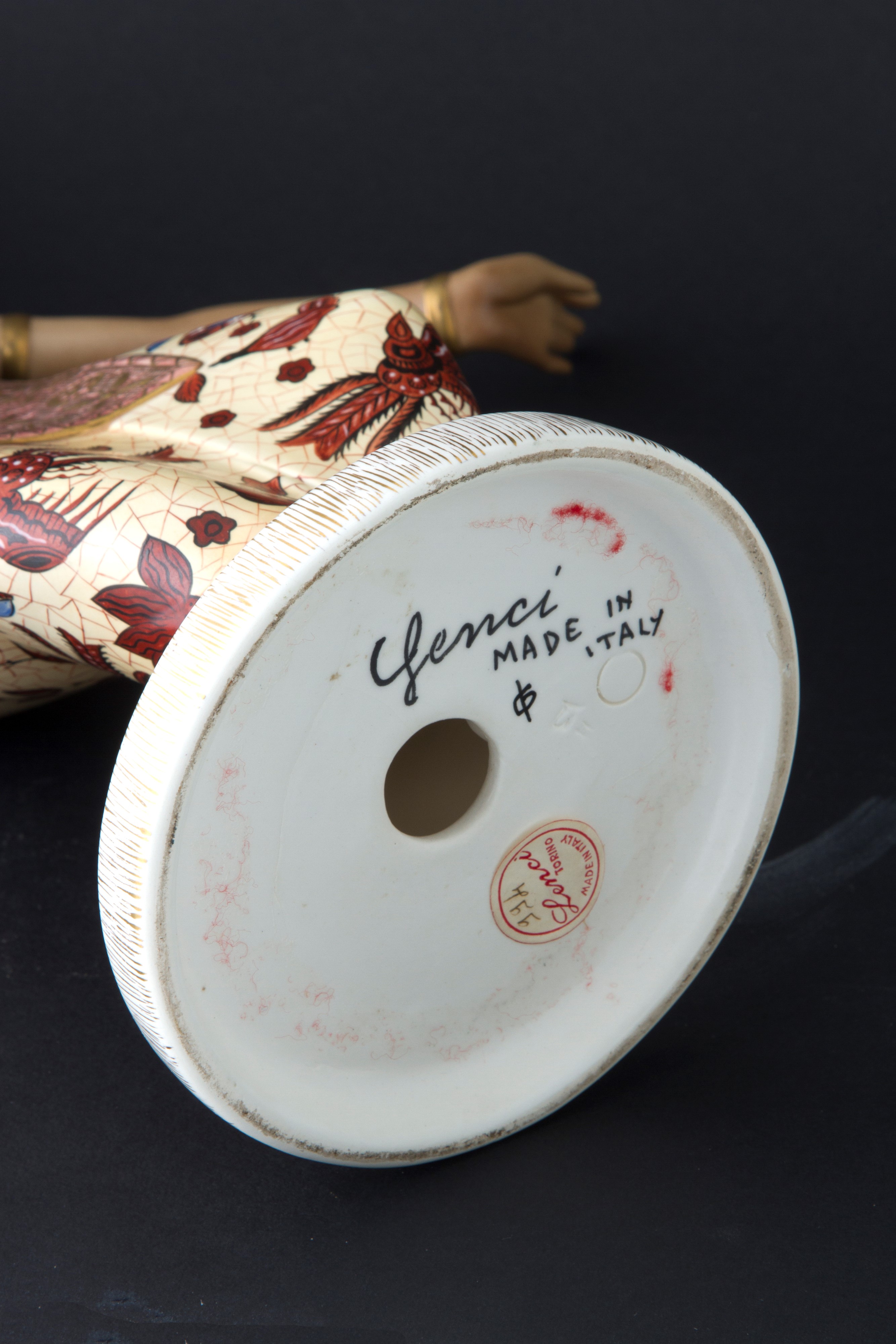 Camillo Ghigo - Statuetta in Ceramica "danzatrice Giavanese". Lenci