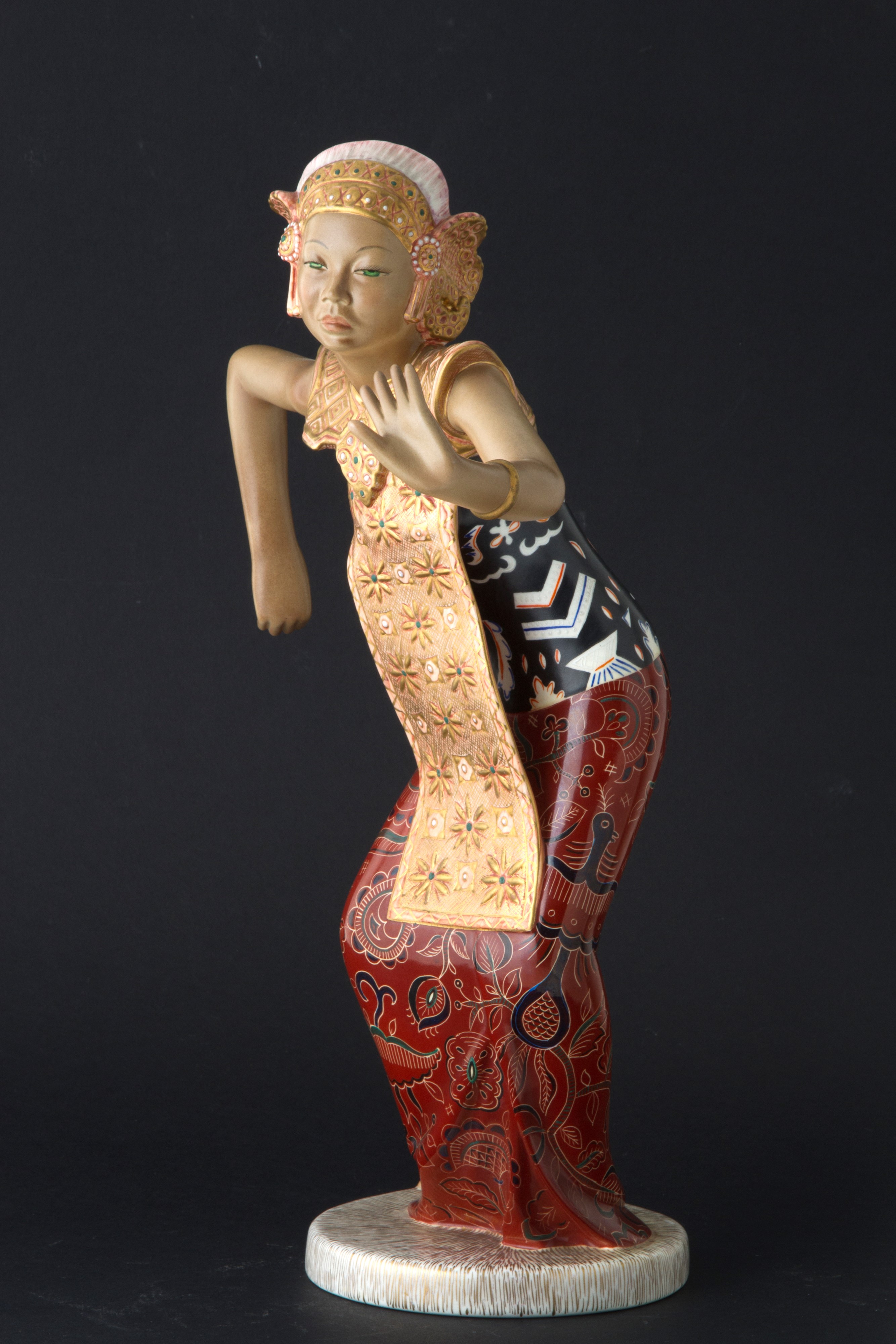 Camillo Ghigo - Statuetta "danzatrice Giavanese". Lenci