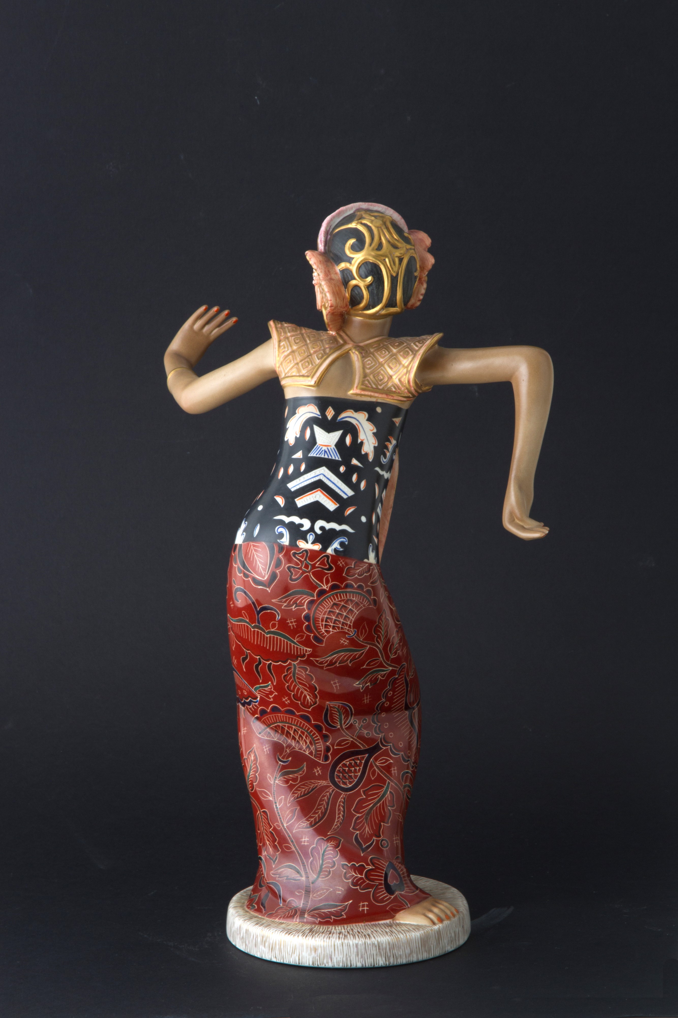 Camillo Ghigo - Statuetta "danzatrice Giavanese". Lenci