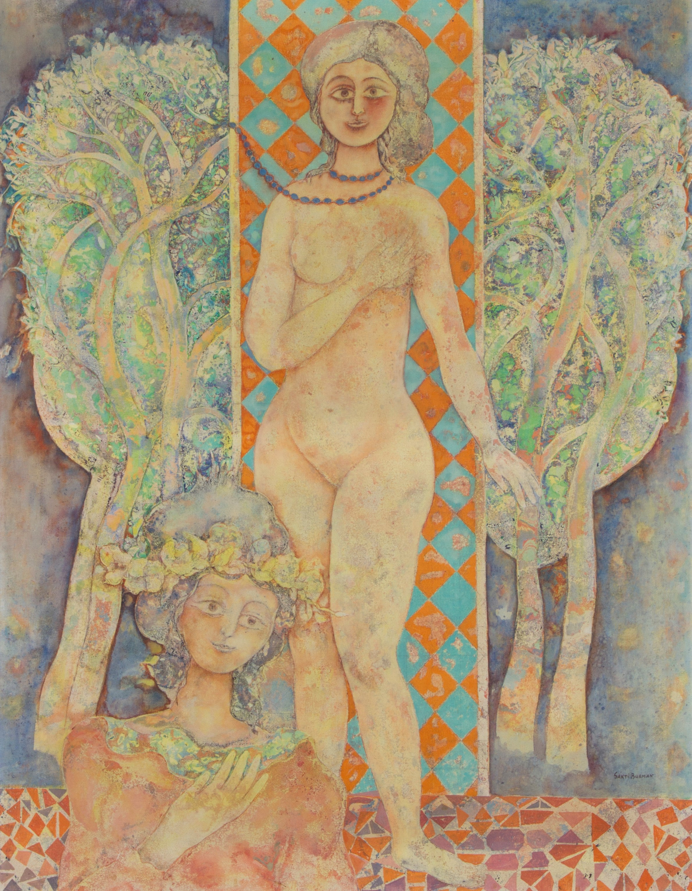 Sakti Burman - Dipinto "primavera"