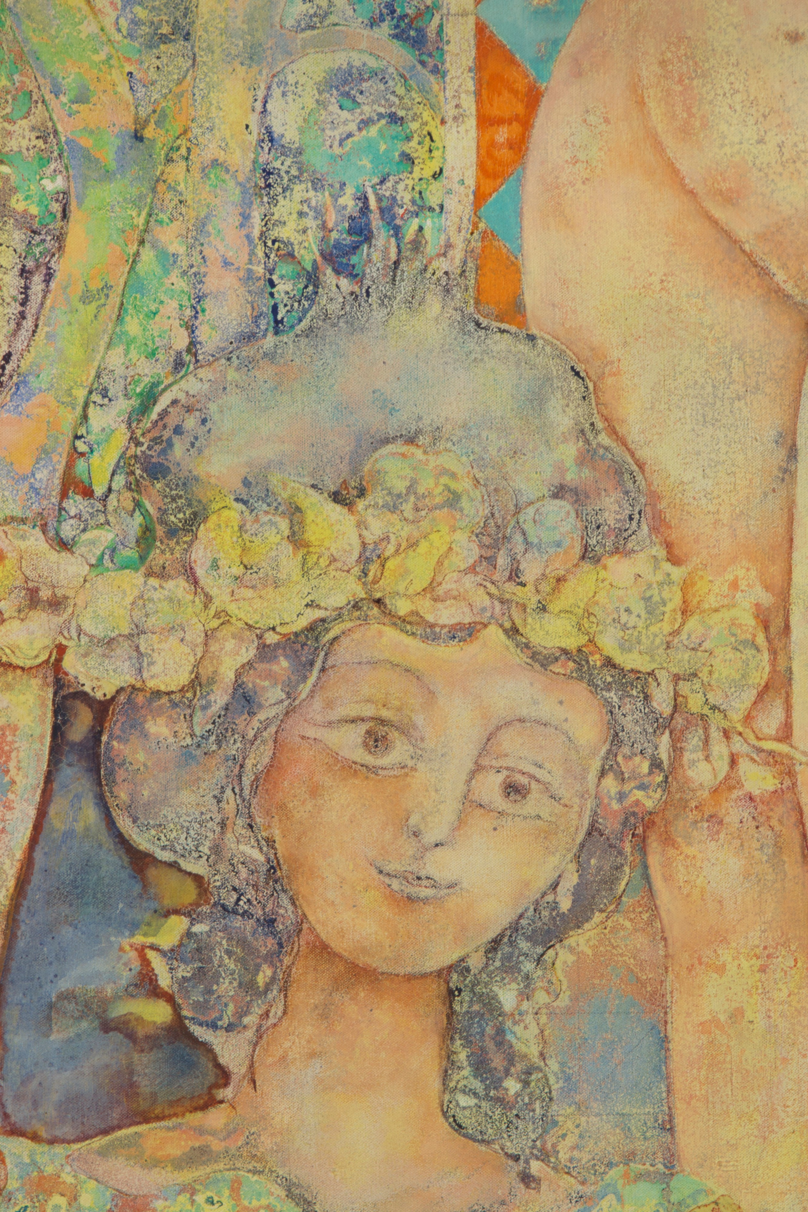 Sakti Burman - Dipinto "primavera"
