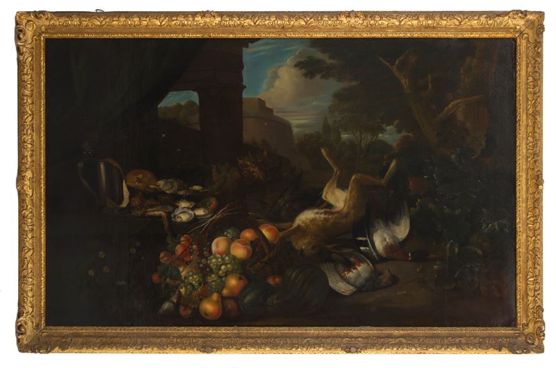Jan Weenix - Natura Morta, olio su tela, 112 x 181 cm