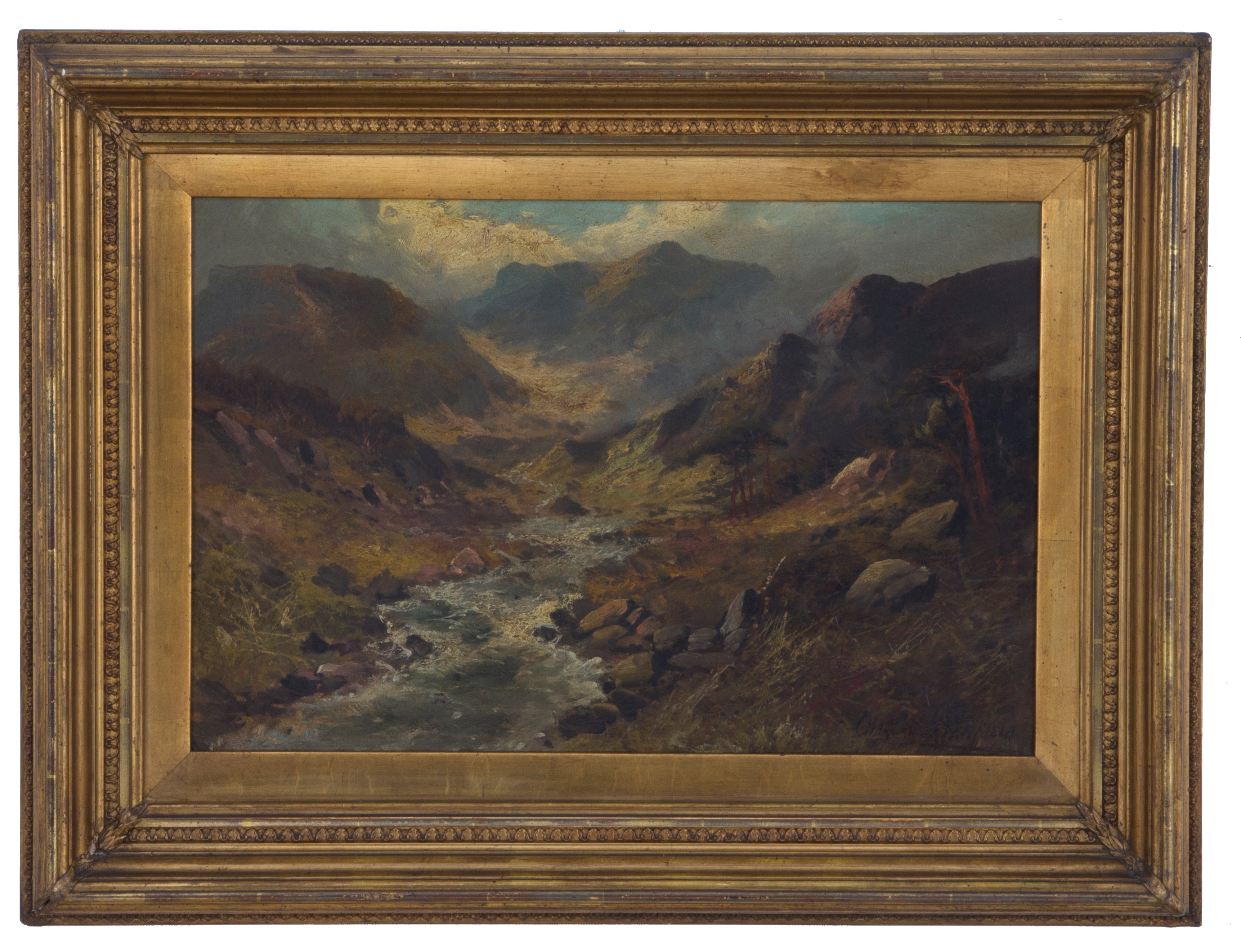 Charles Stanfield - Coppia di Dipinti "paesaggi Fluviali"