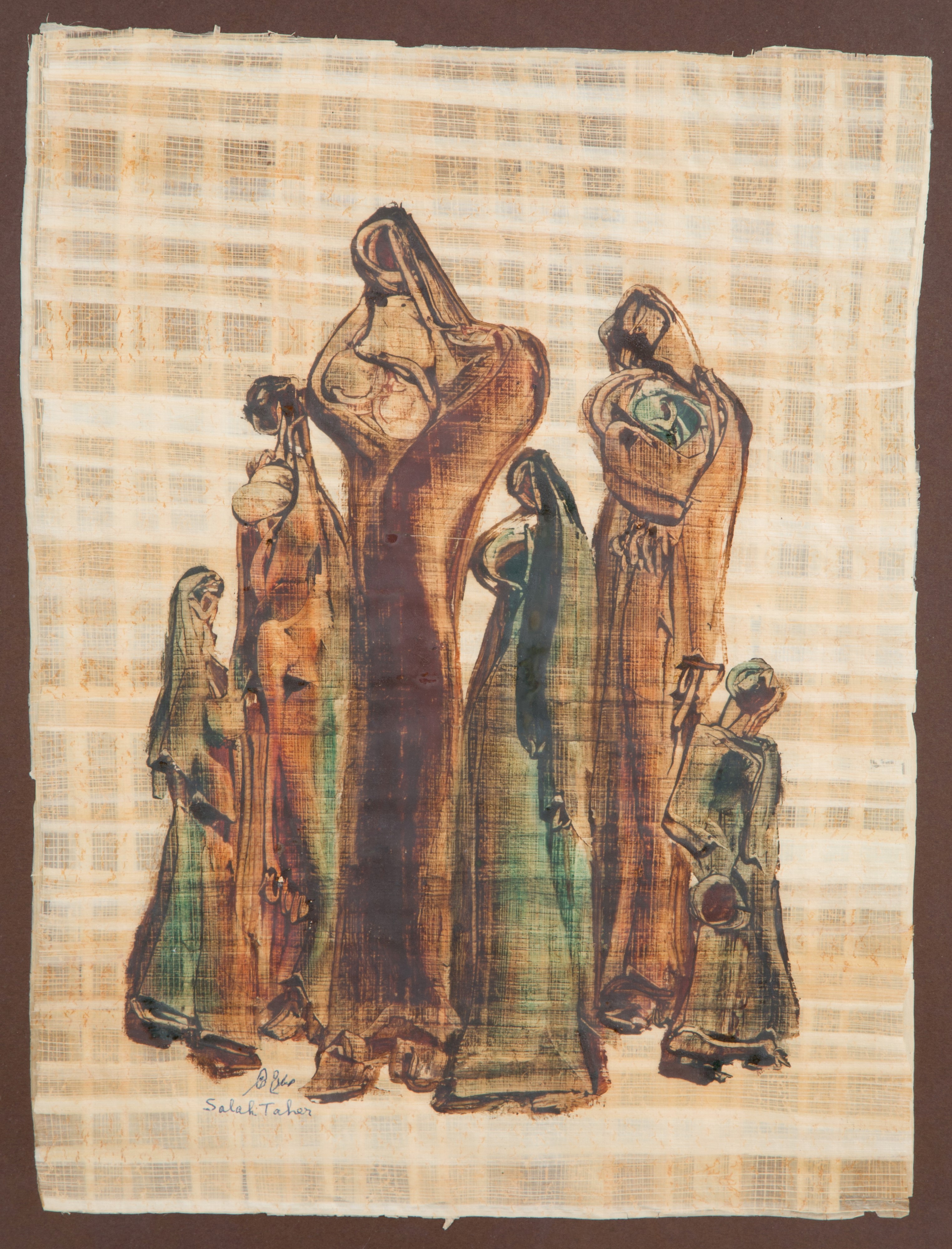 Salah Taher - Dipinto "gruppo di Donne"