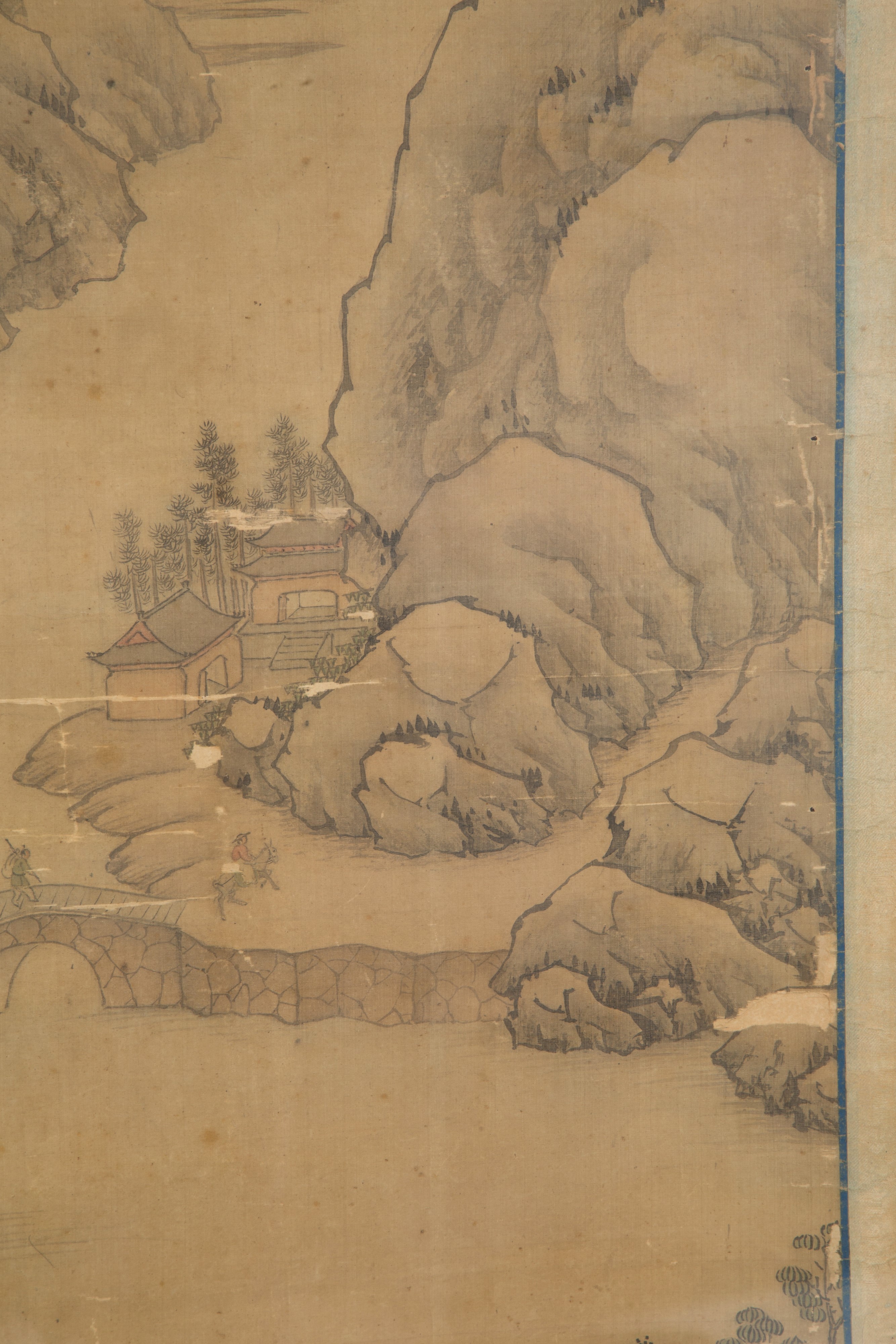 Pannello su carta di riso "PAESAGGIO ORIENTALE".