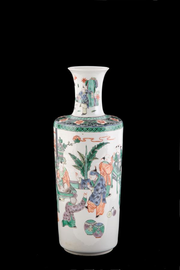 Green Family Porcelain Vase