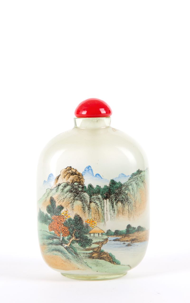 Snuff bottle in vetro