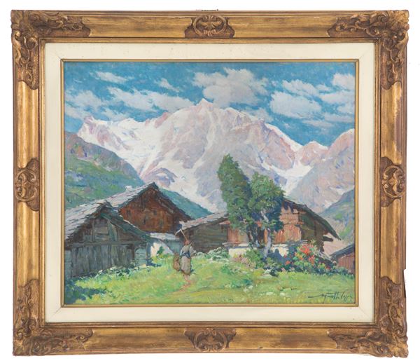 MARIO MORETTI FOGGIA - Painting "THE MONTE ROSA"
