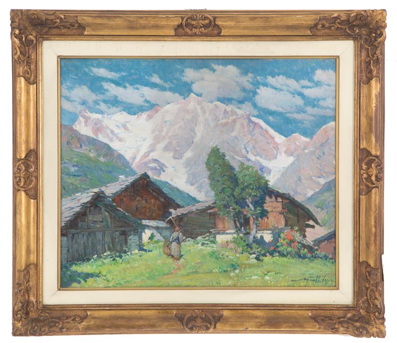 Mario Moretti Foggia - Dipinto "il Monte Rosa"