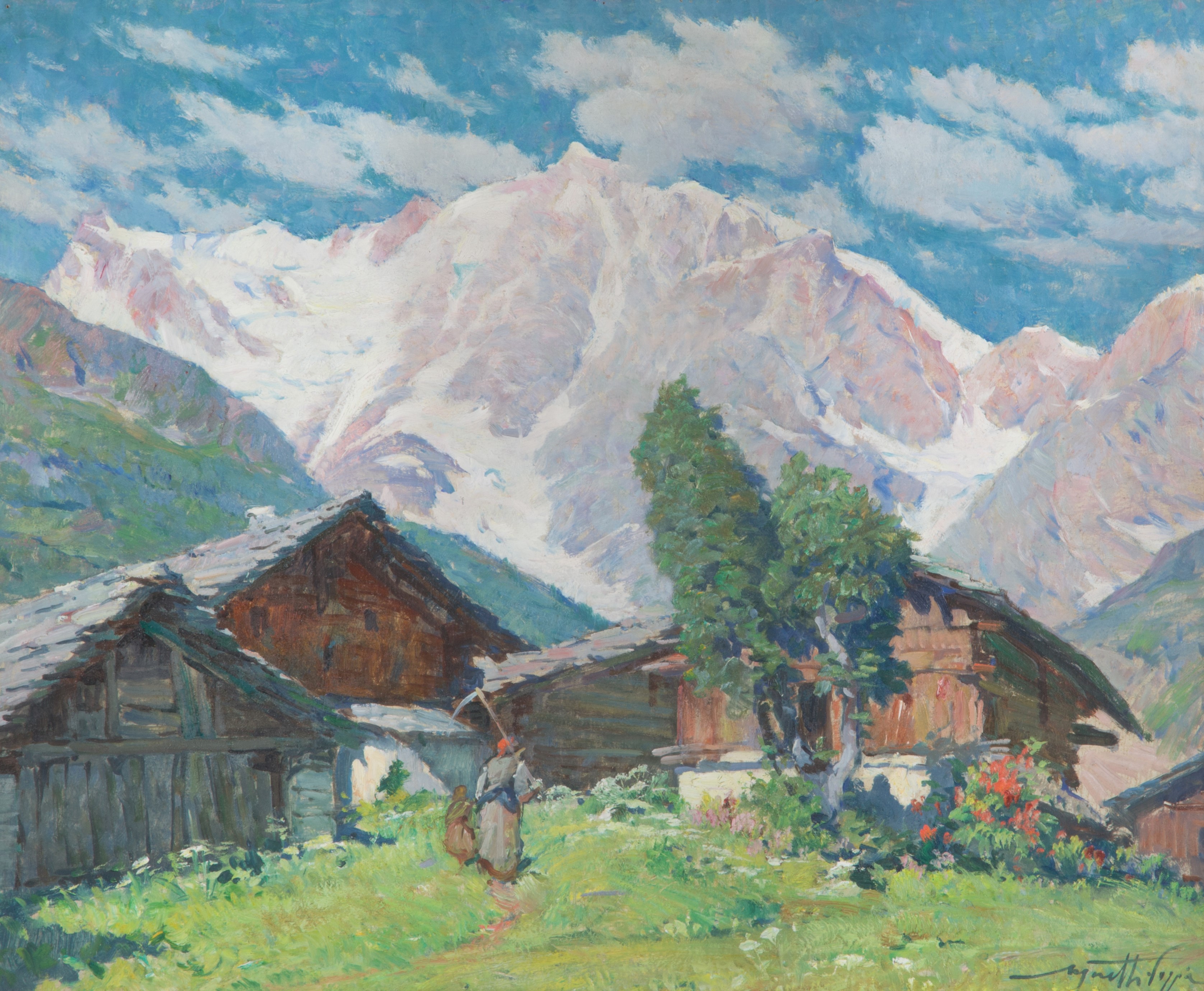 Mario Moretti Foggia - Dipinto "il Monte Rosa"