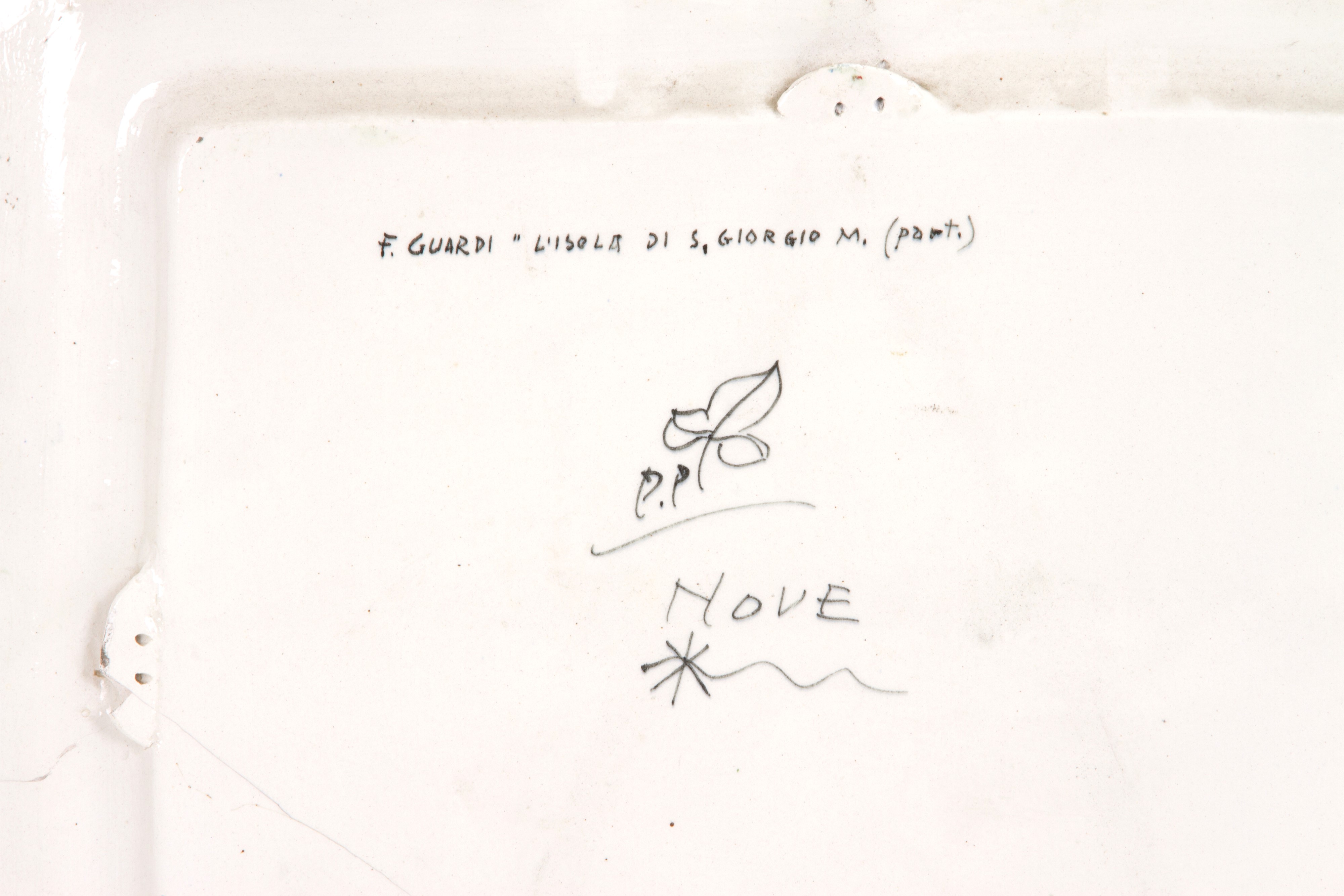 Coppia di placche in maiolica "VEDUTE DI VENEZIA"