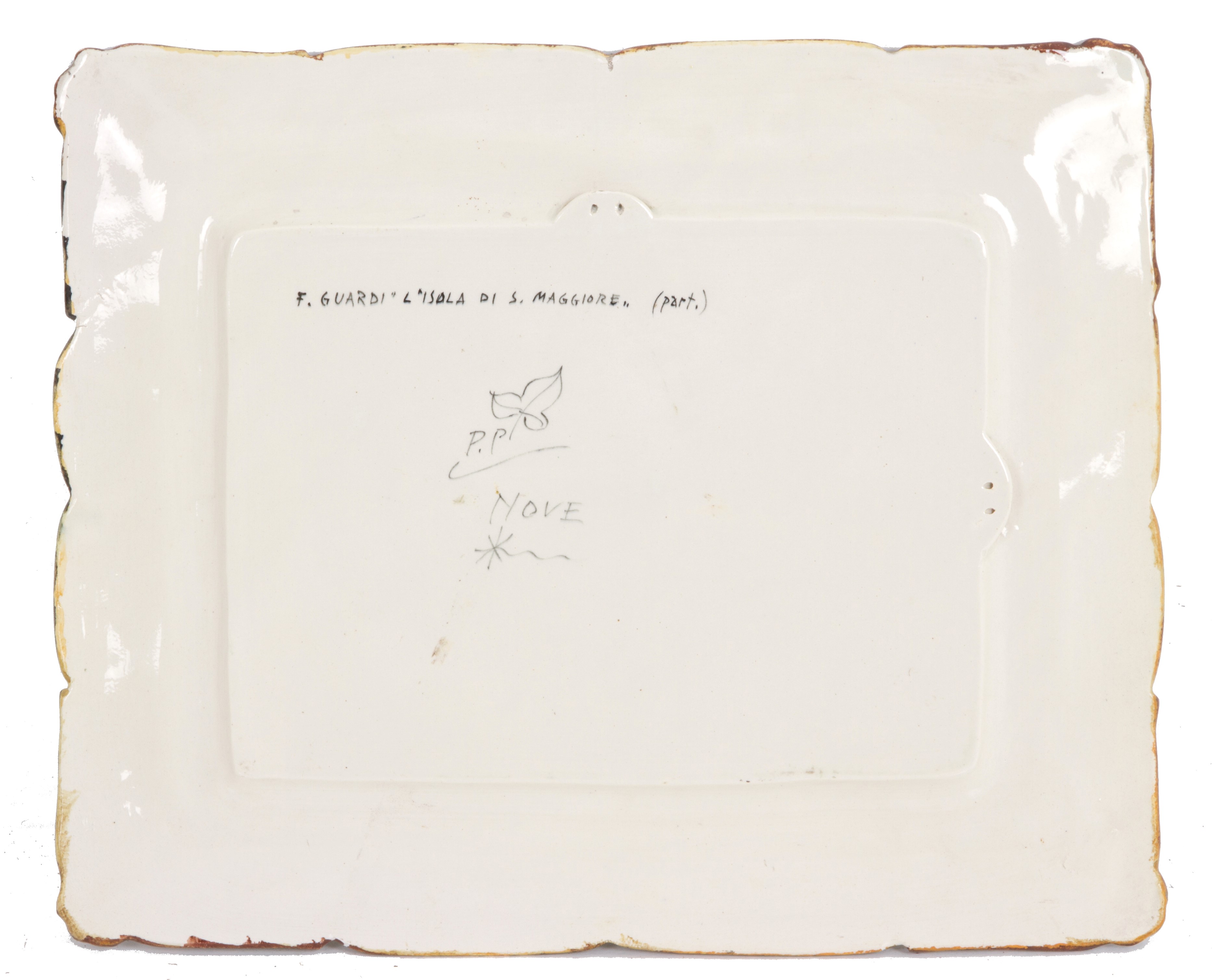 Coppia di placche in maiolica "VEDUTE DI VENEZIA"