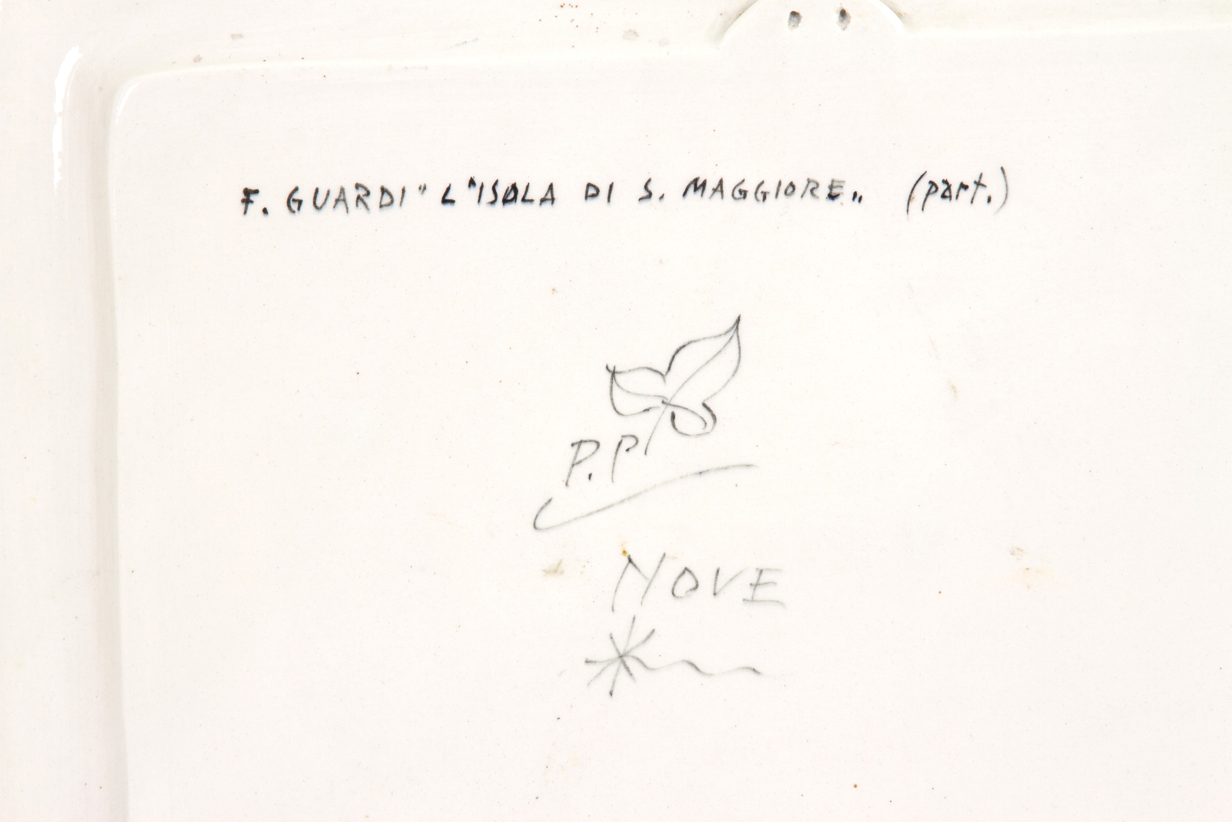 Coppia di placche in maiolica "VEDUTE DI VENEZIA"