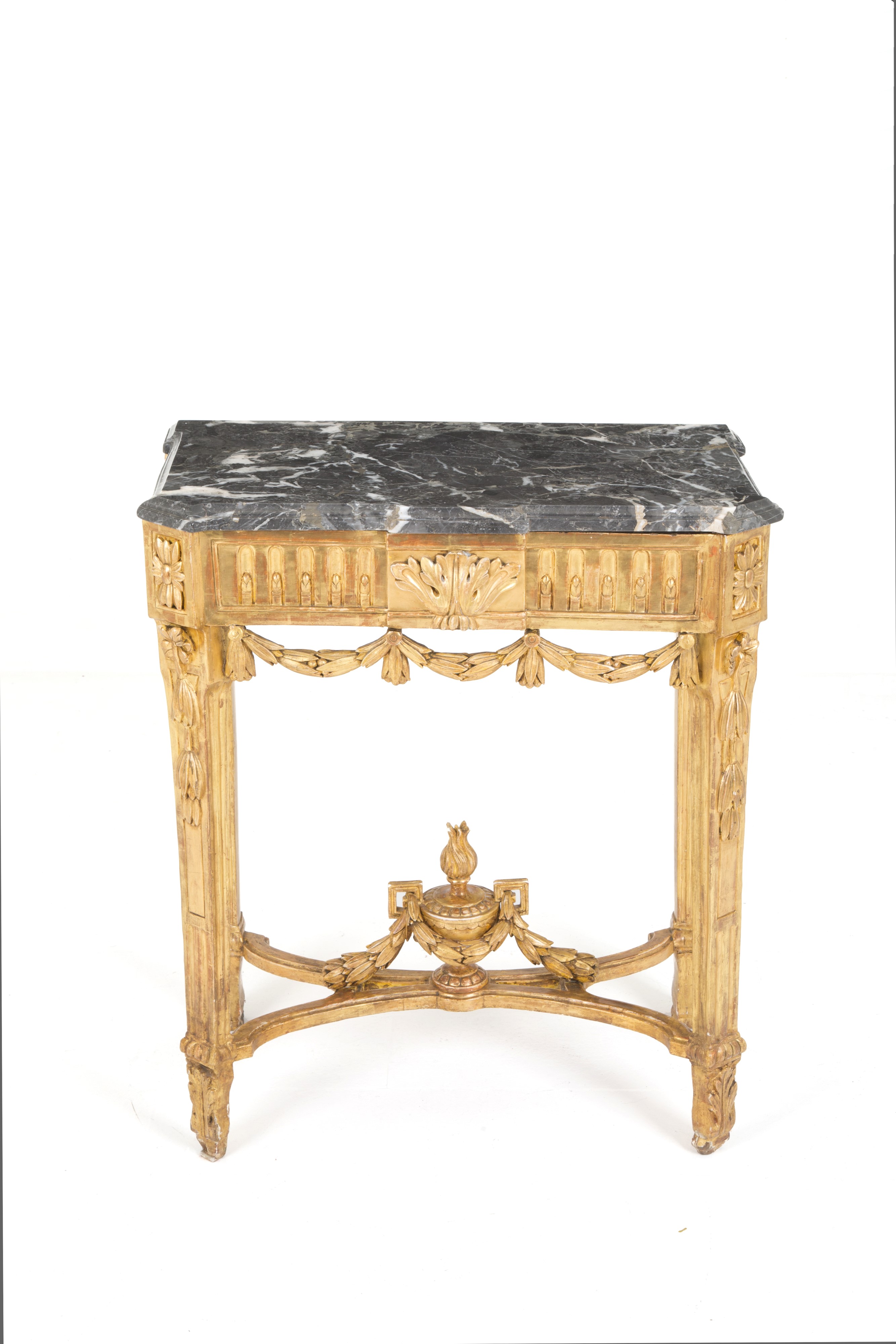Consolle in Legno con Piano in Marmo