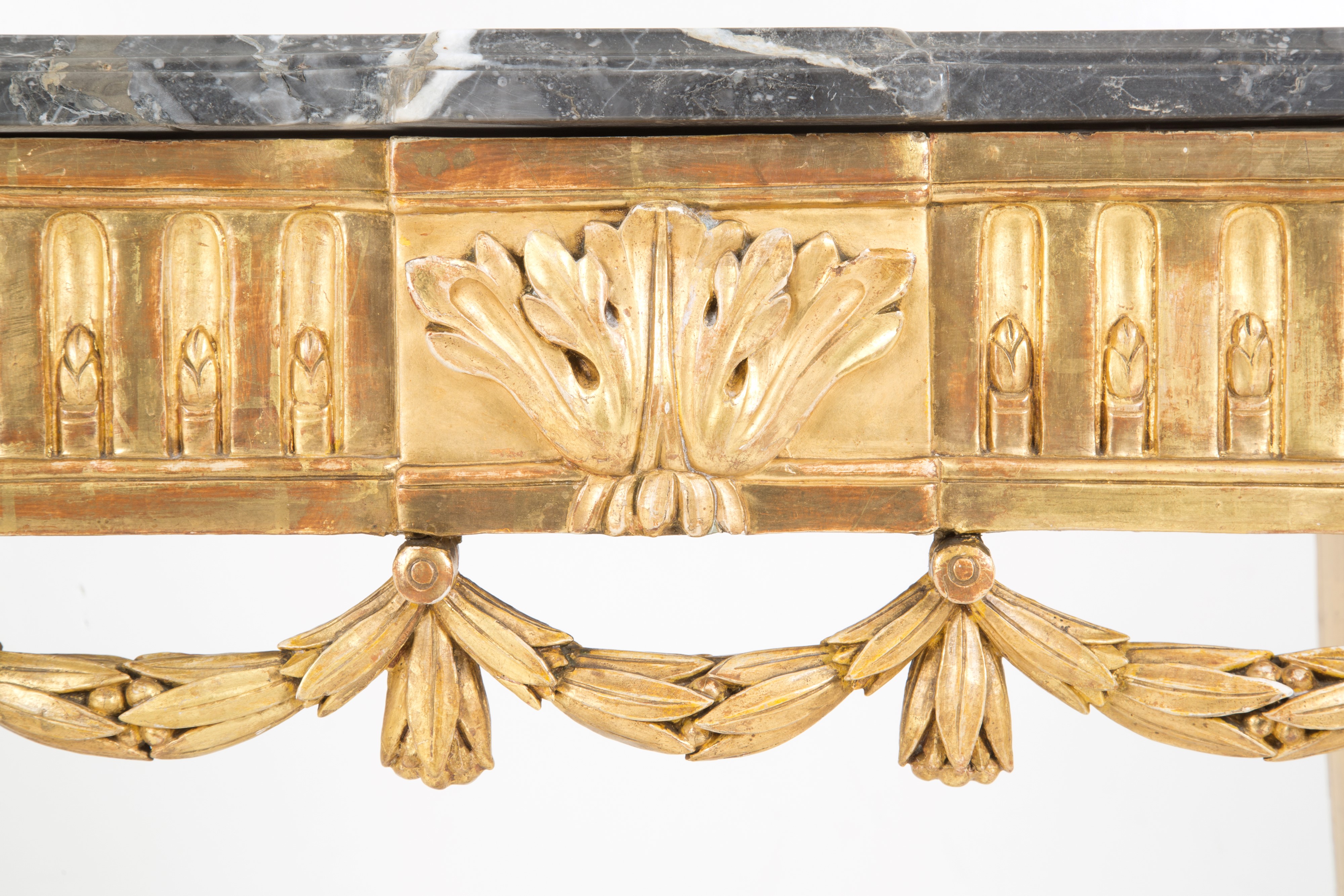 Consolle in Legno con Piano in Marmo