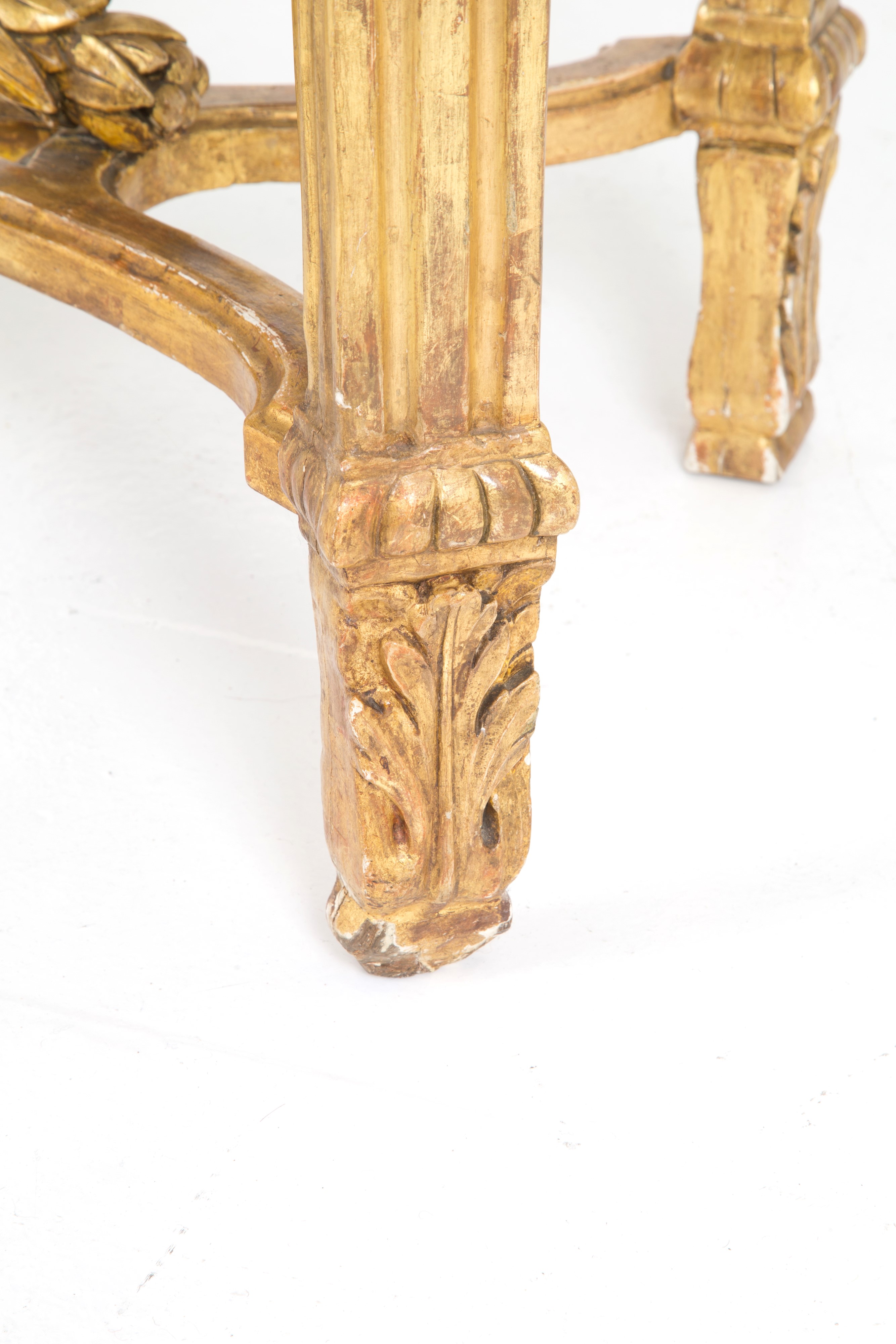 Consolle in Legno con Piano in Marmo