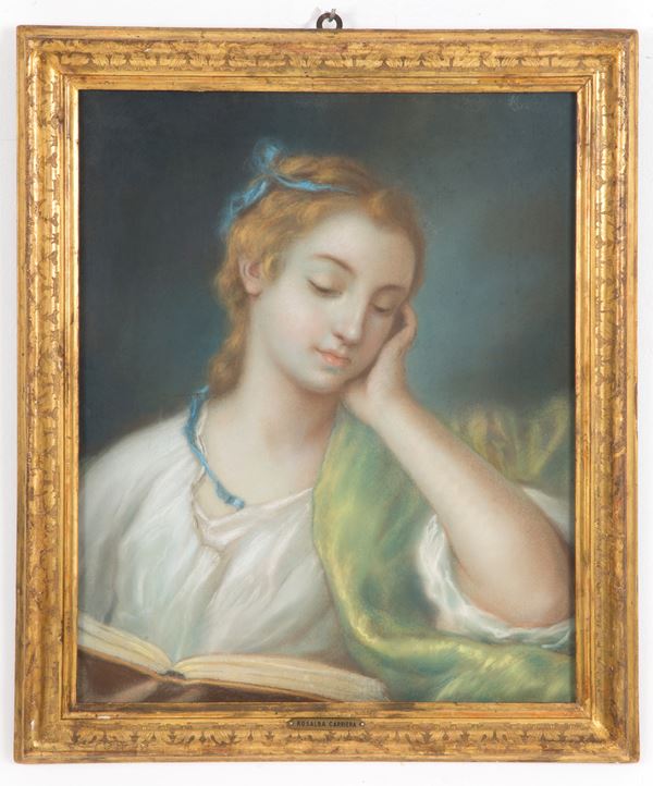 Pastel "GIRL WITH BOOK"