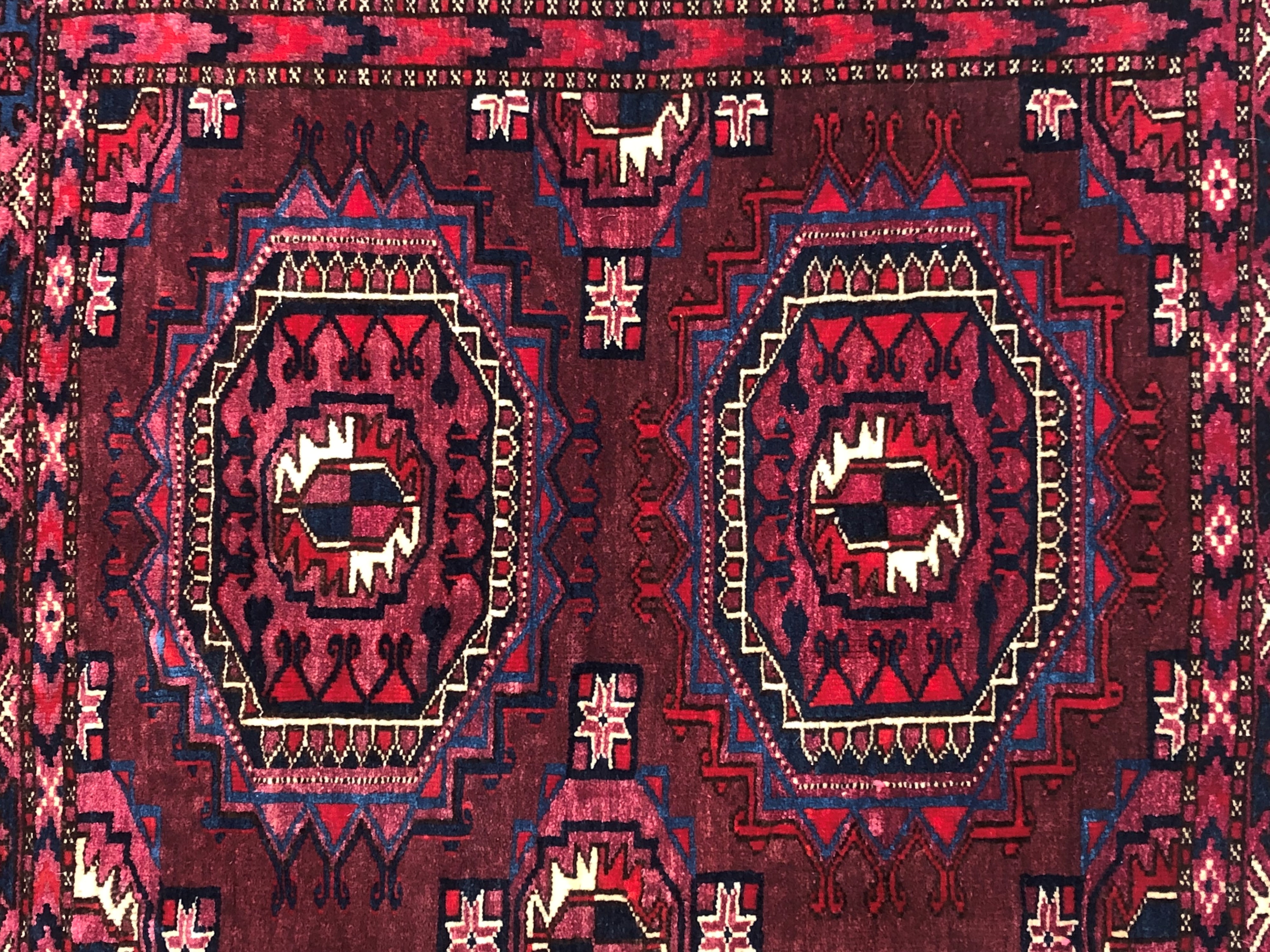 Tappeto Chuval in seta. Turkestan Occidentale