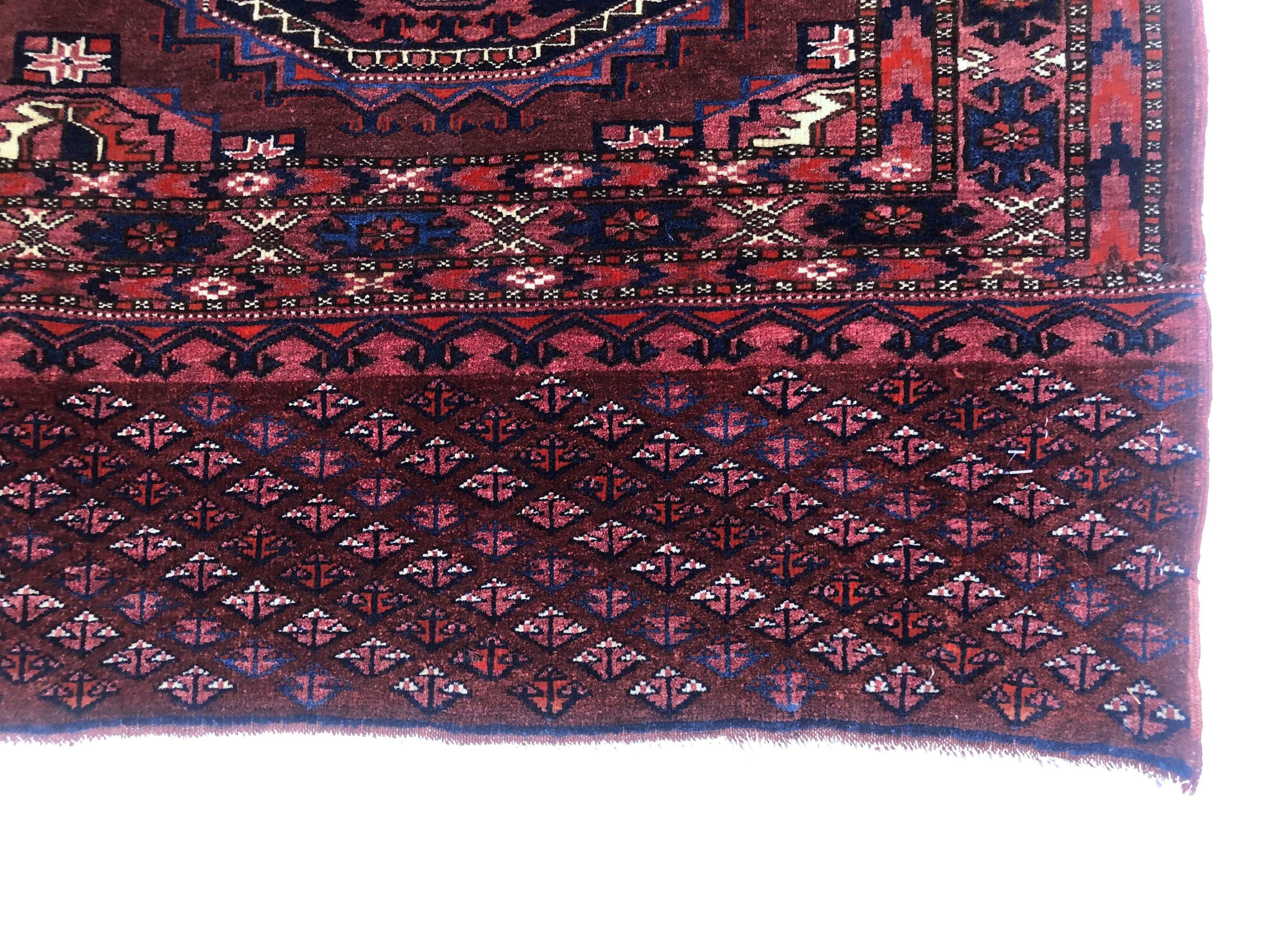 Tappeto Chuval in seta. Turkestan Occidentale