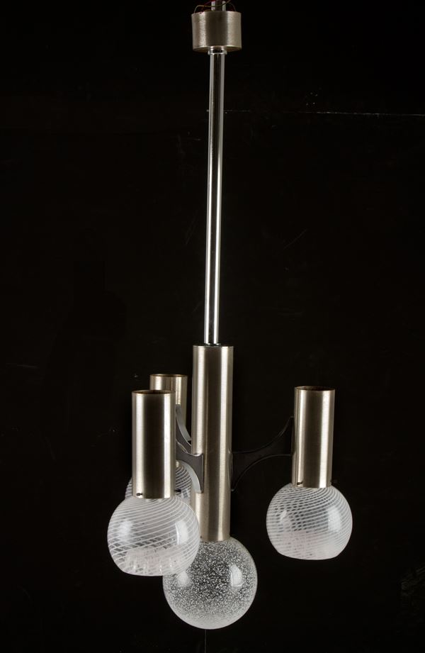 GAETANO SCIOLARI - Chandelier with four spheres