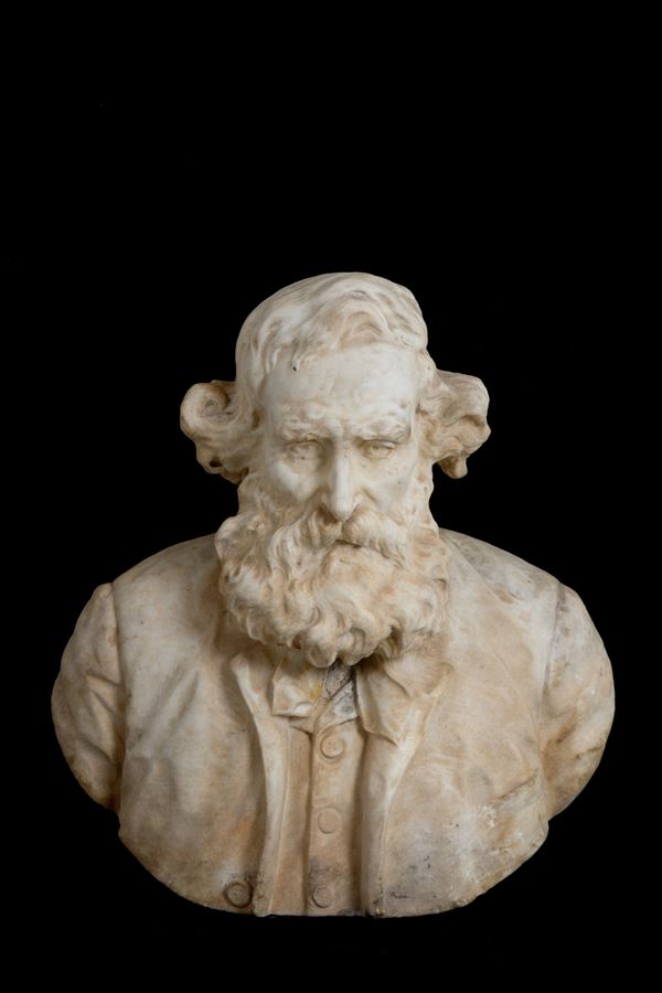 Marble sculpture "BUST OF A MAN"