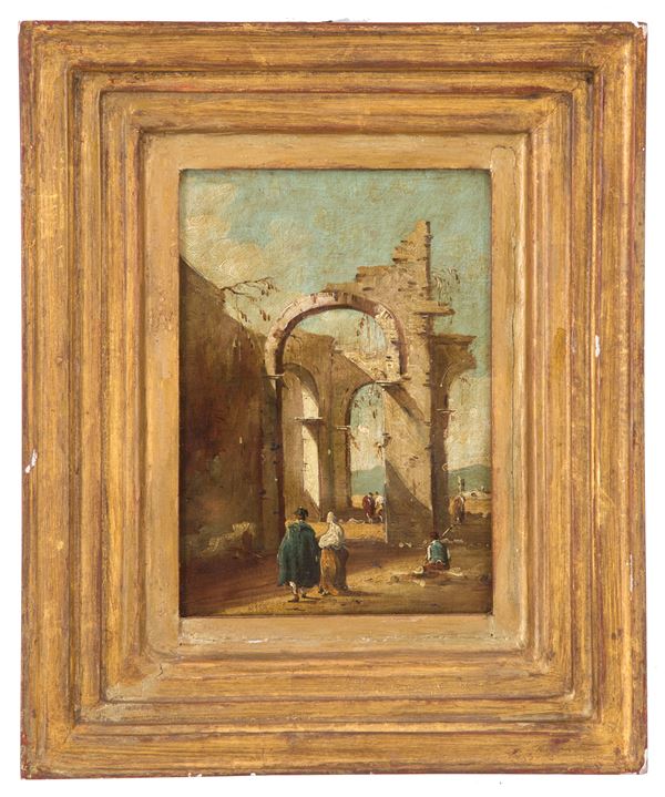Painting "CAPRICCIO WITH FIGURES"