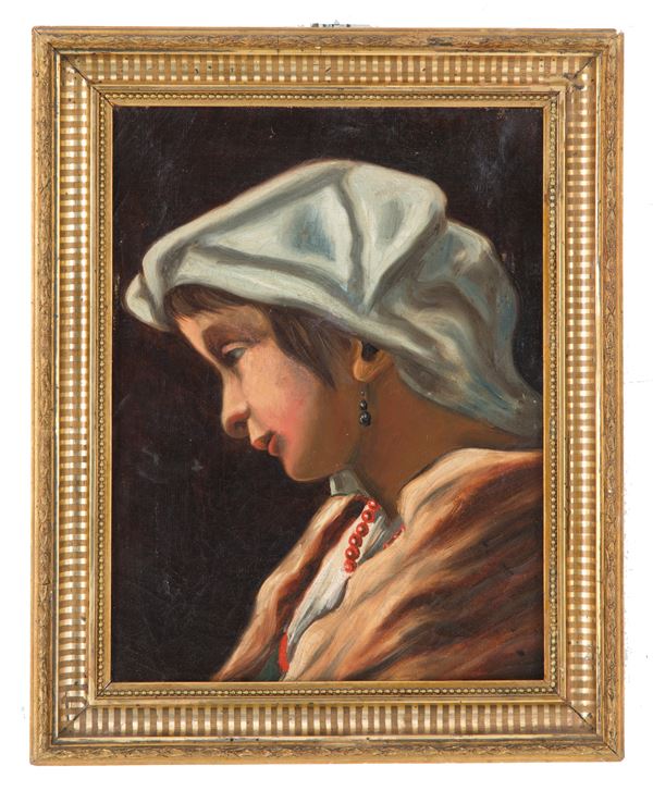 Dipinto "RITRATTO DI FANCIULLA CON ORECCHINO"