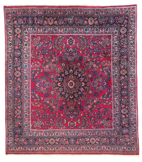 Mashad Carpet. Signed. Persia