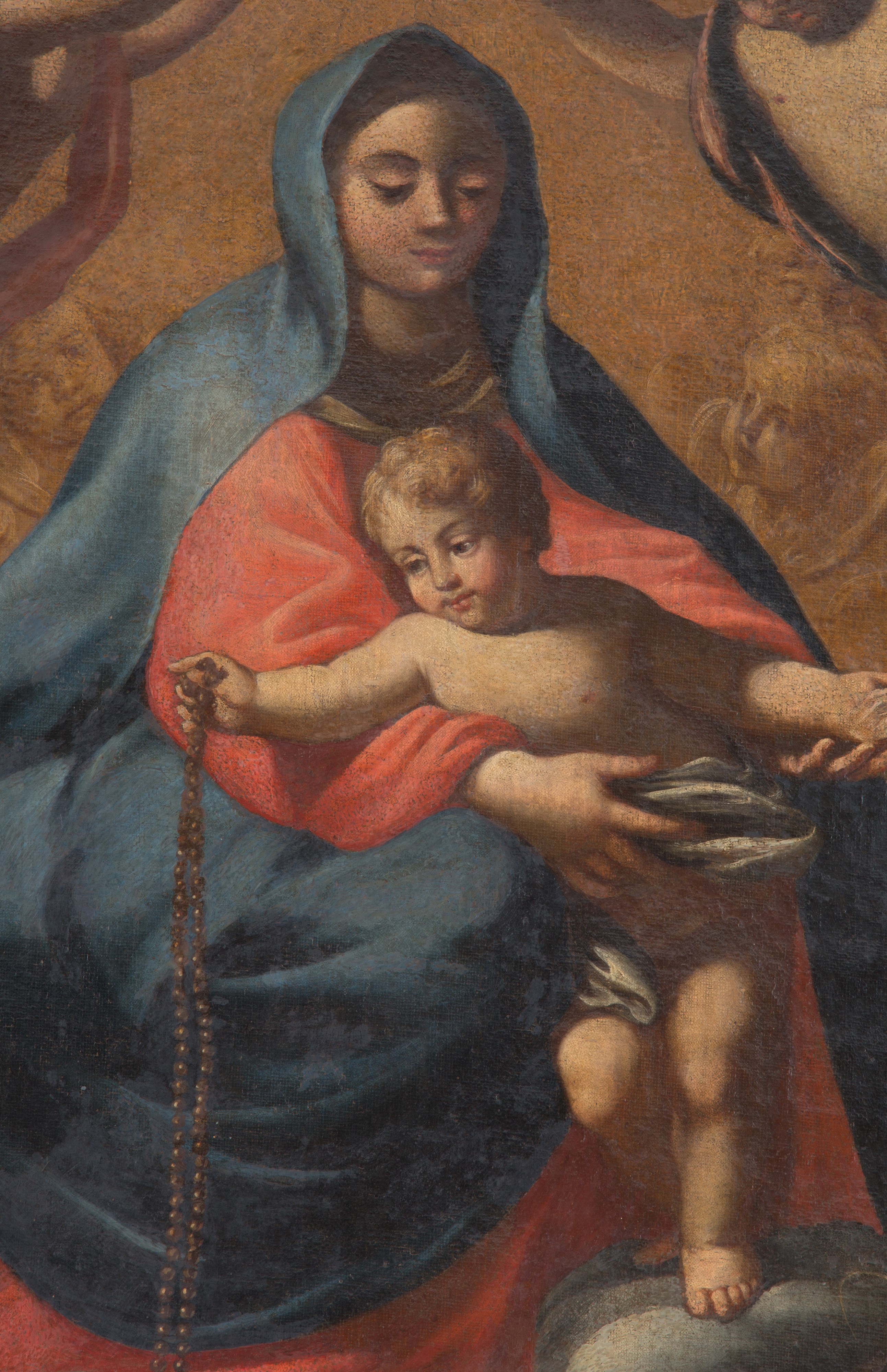 Dipinto "madonna del Rosario e Santi"