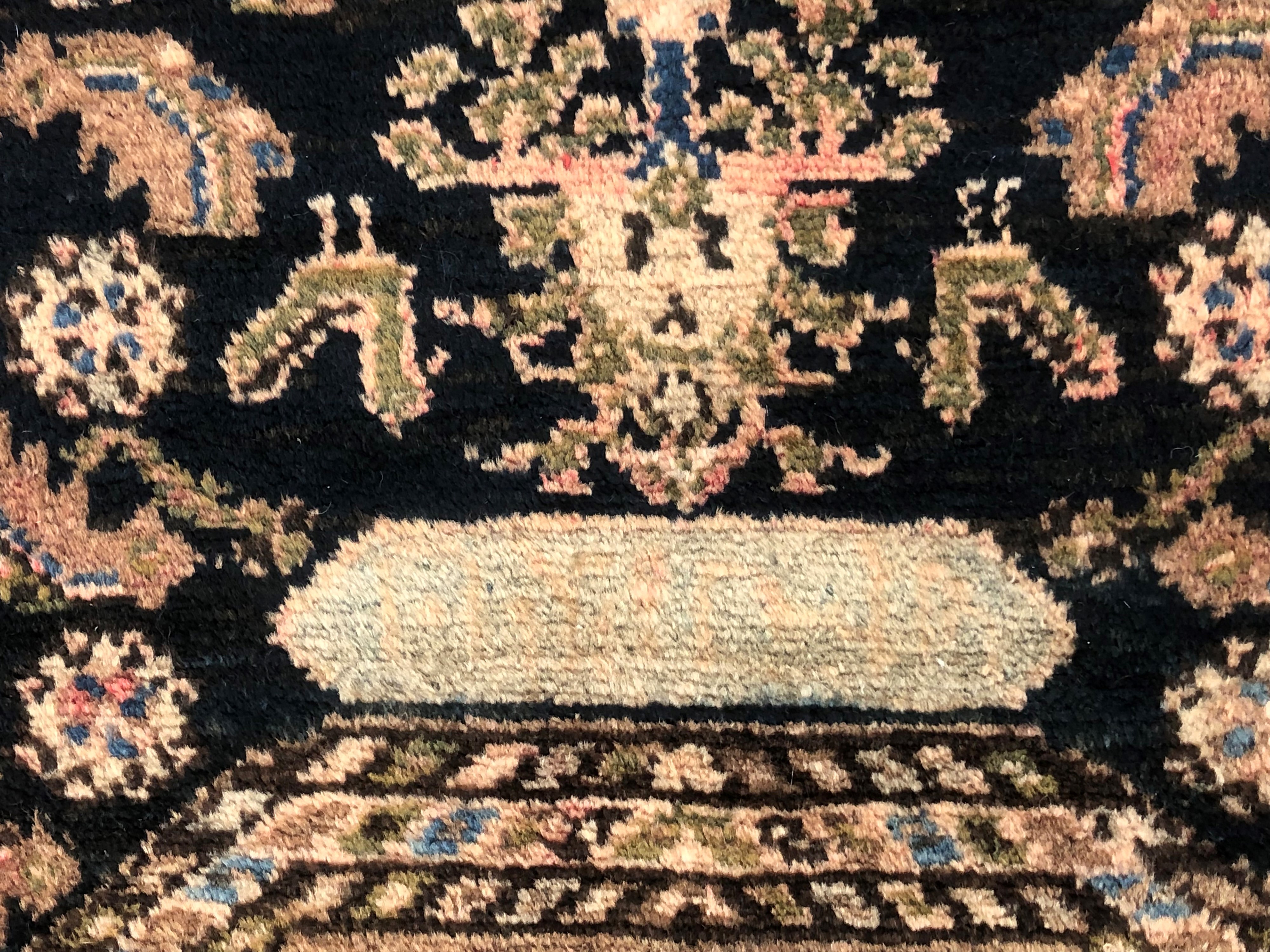 Tappeto Hamedan raffigurante “Mohammad Shah Qajar”, Persia, circa 1900