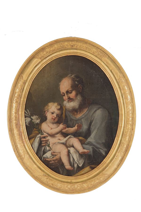 Dipinto "SAN GIUSEPPE CON GESU' BAMBINO"