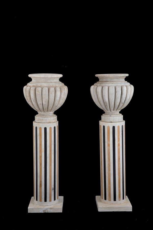 Pair of vases with bases