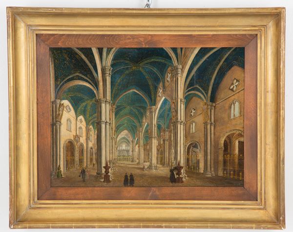 Painting "INTERIOR OF THE CERTOSA DI PAVIA"