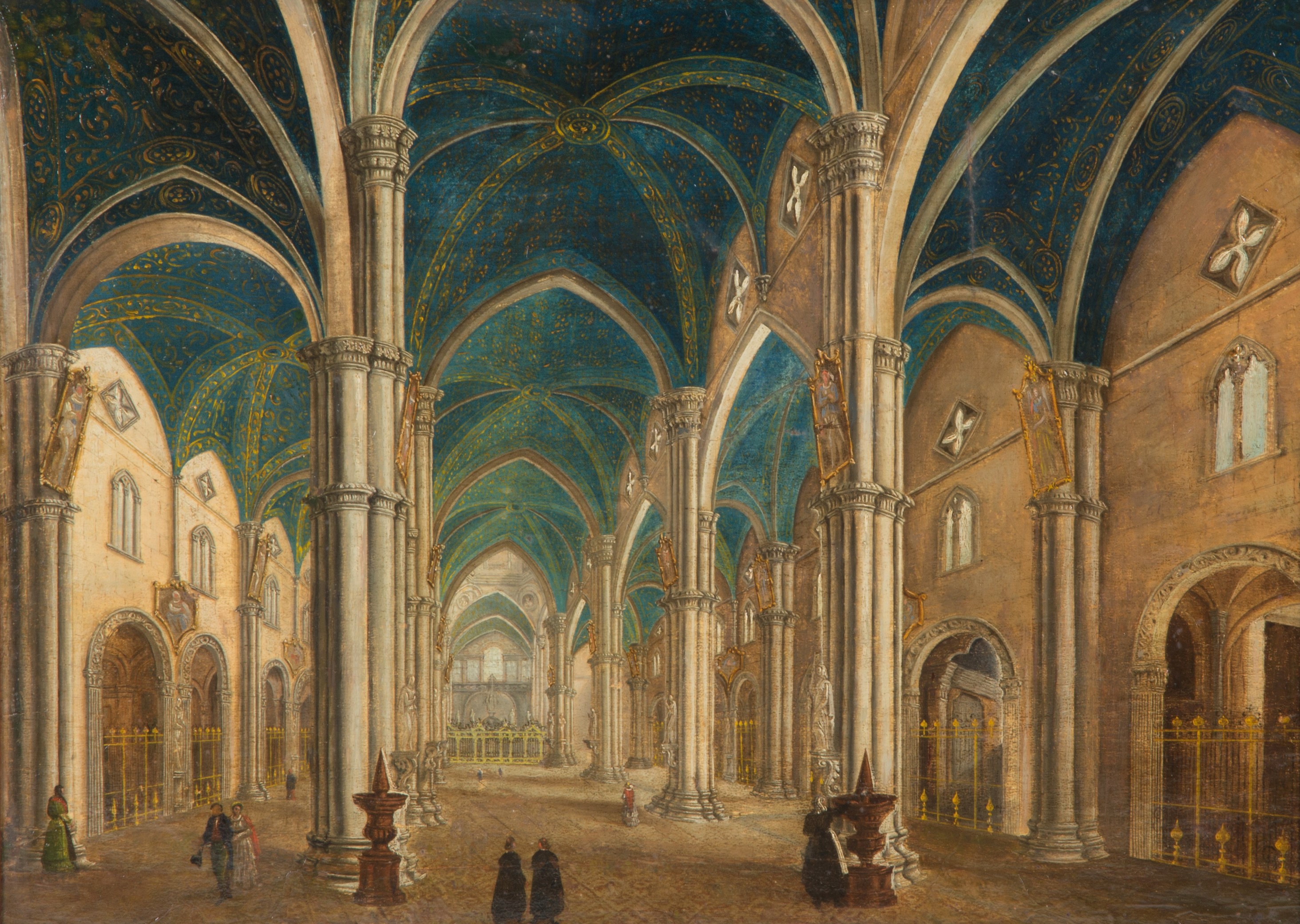 Dipinto "INTERNO DELLA CERTOSA DI PAVIA"