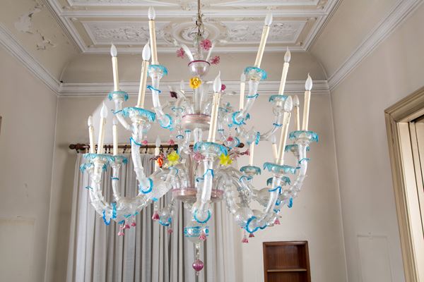 Lampadario in vetro di Murano