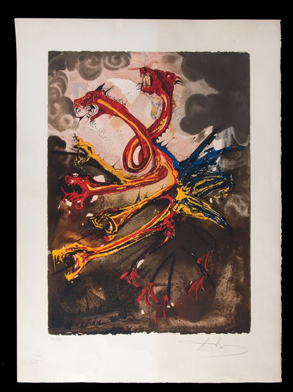 SALVADOR DALI' - Lithograph &quot;LES HYDRES&quot;