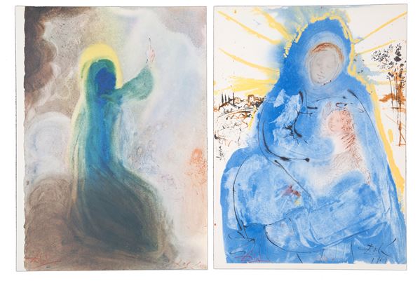 SALVADOR DALI' - Two lithographs. Biblia Sacra