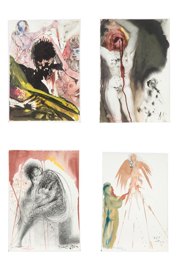 SALVADOR DALI' - Four lithographs. Biblia Sacra