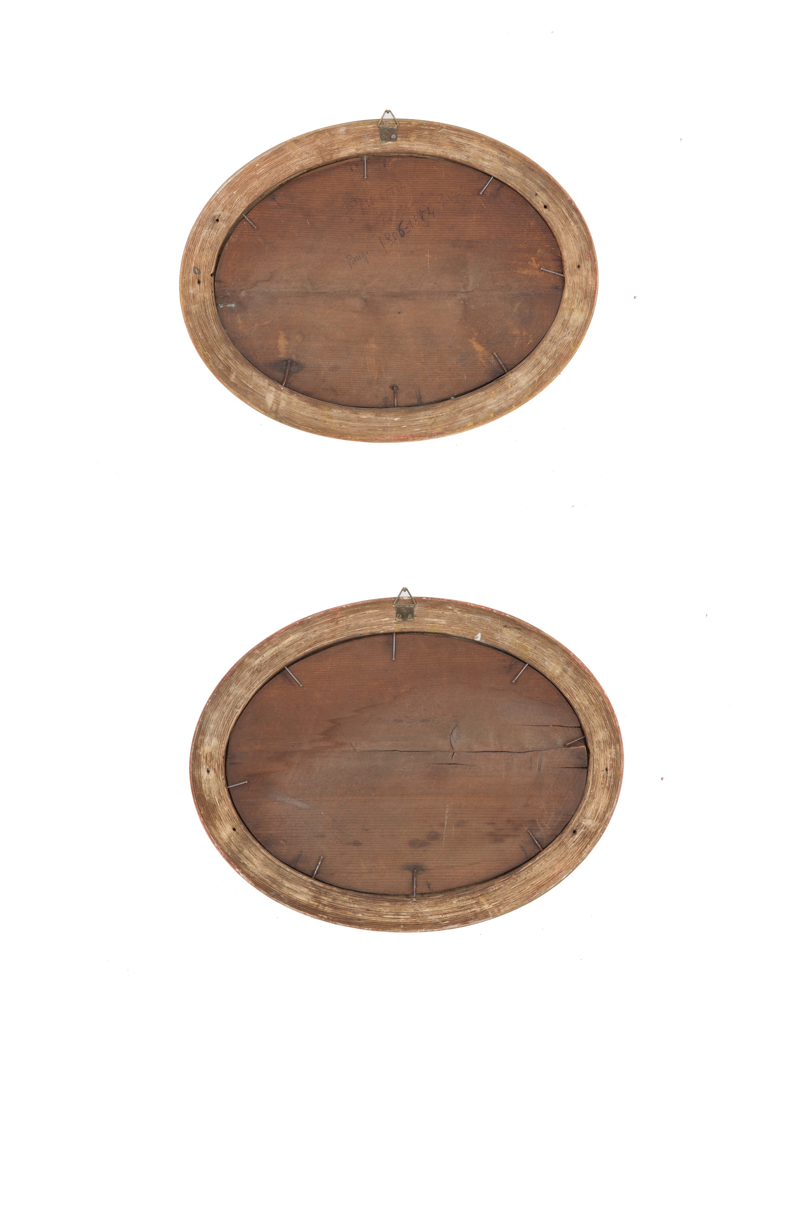 Due dipinti ovali "BARCHE A VELA"