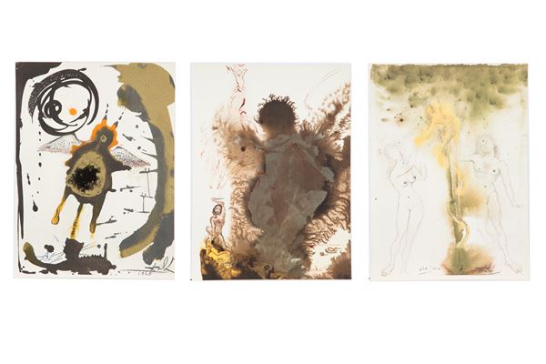 SALVADOR DALI' - Three lithographs. Biblia Sacra