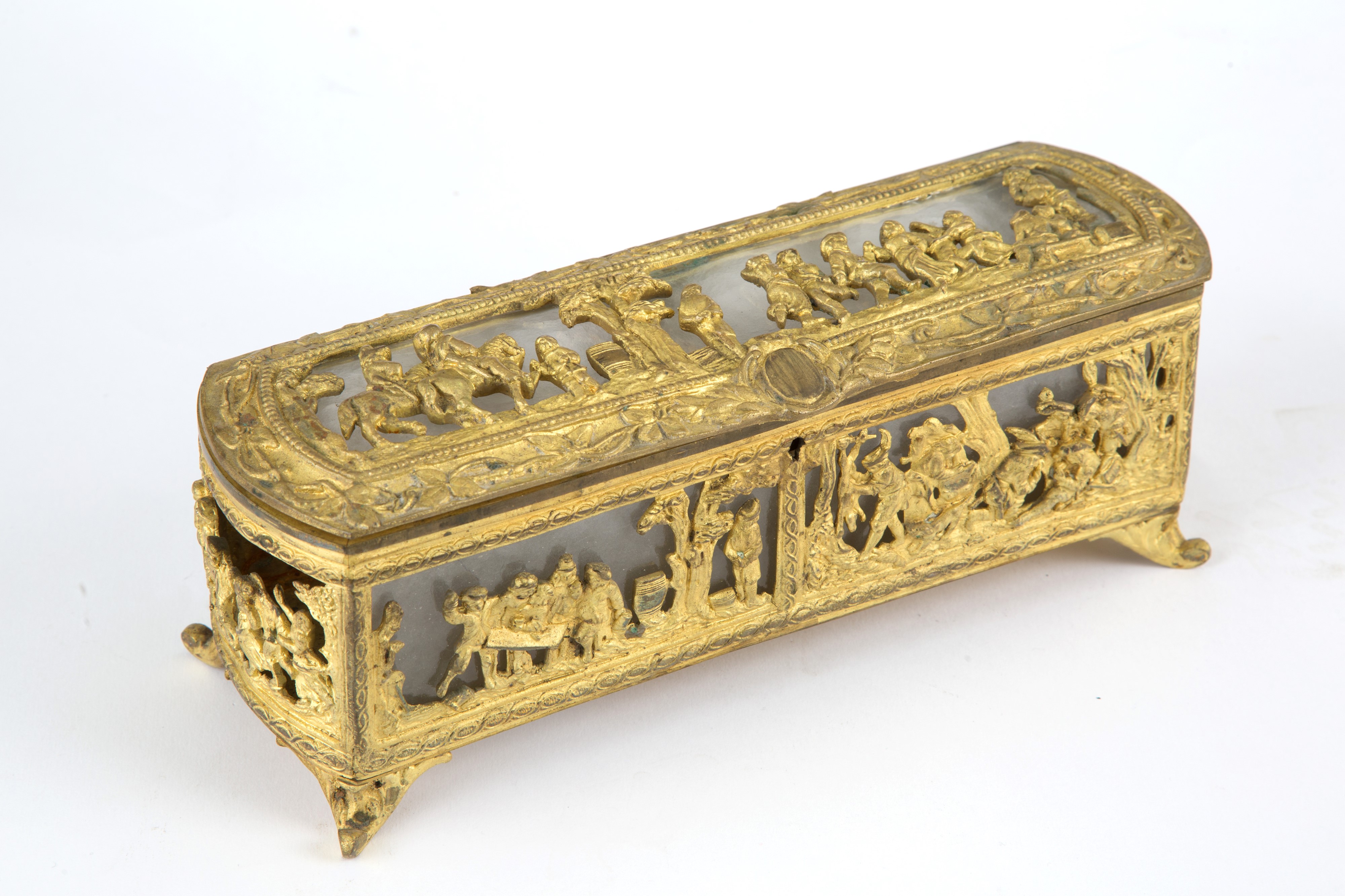 Cofanetto in bronzo dorato