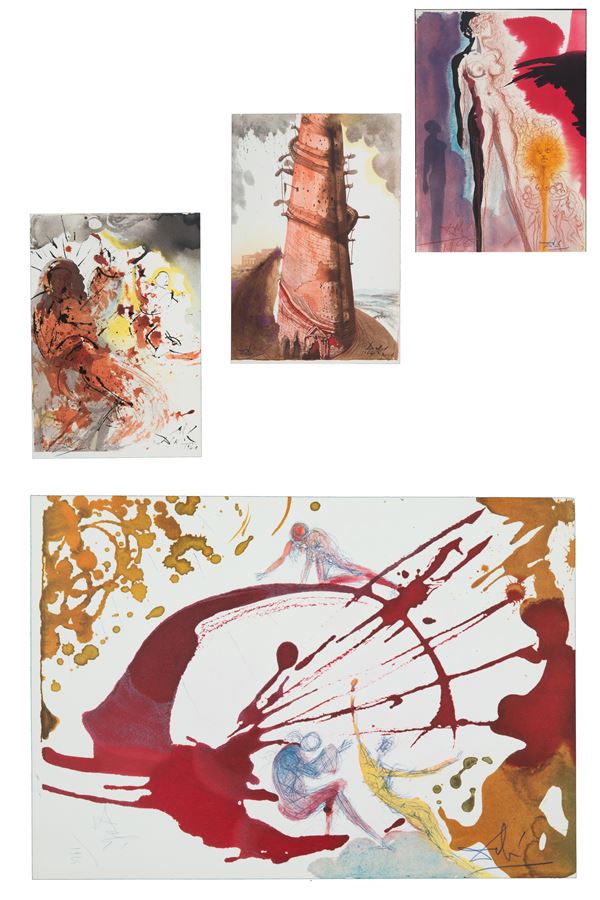 SALVADOR DALI' - Four lithographs. Biblia Sacra