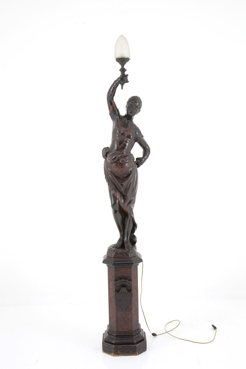 Scultura "moro Portalampada"
