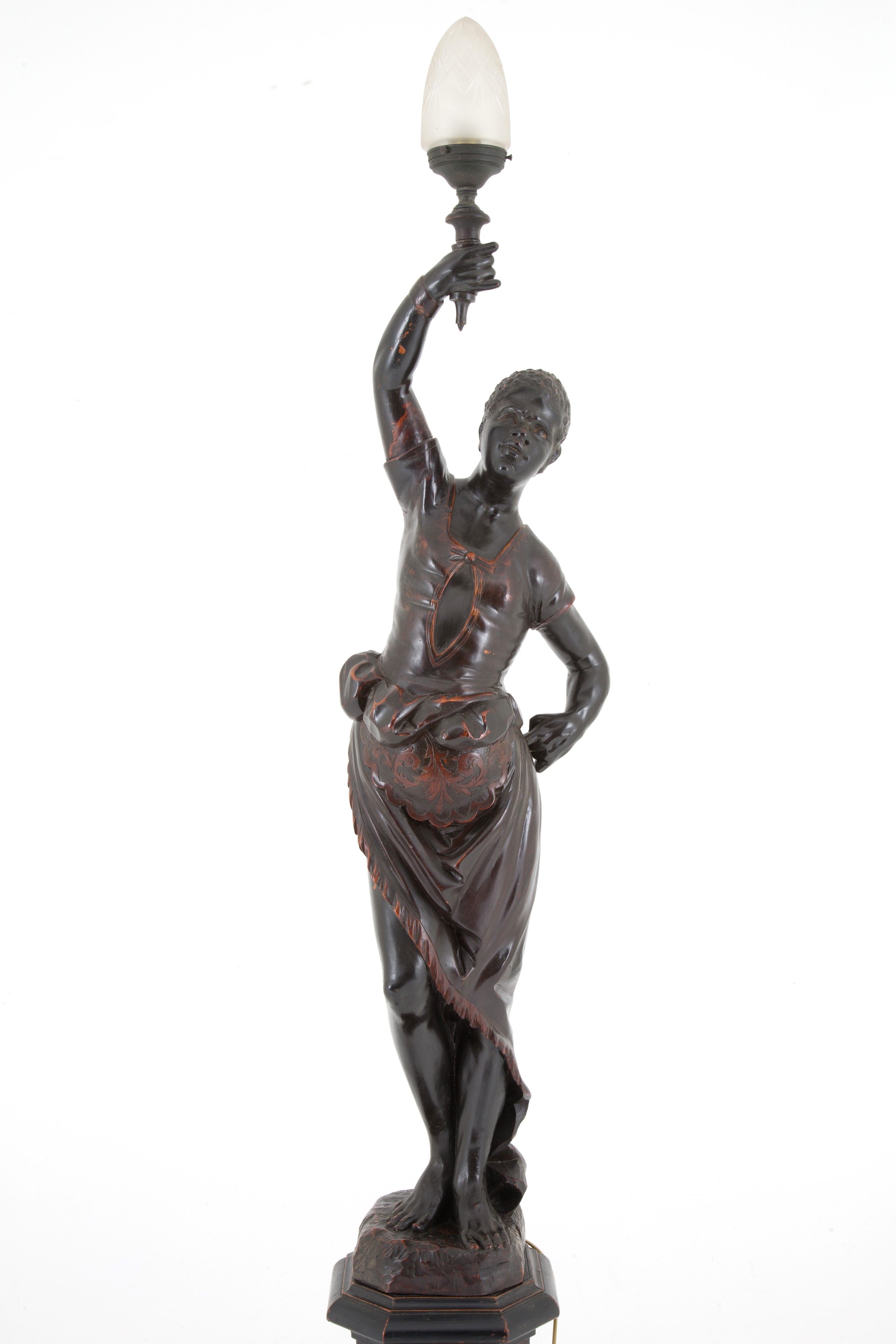 Scultura "moro Portalampada"