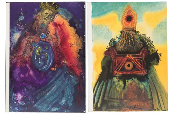 SALVADOR DALI' - Two lithographs. Biblia Sacra