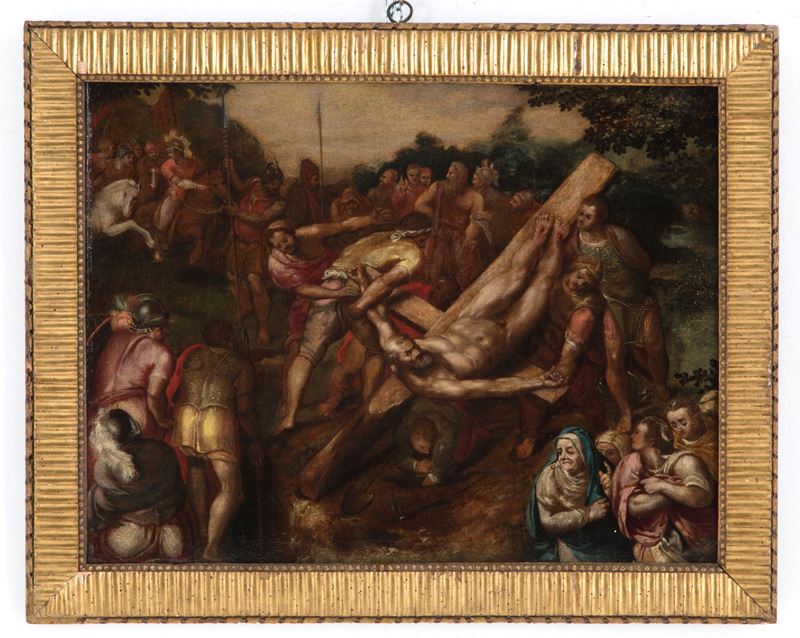 Dipinto "la Crocifissione di San Pietro"