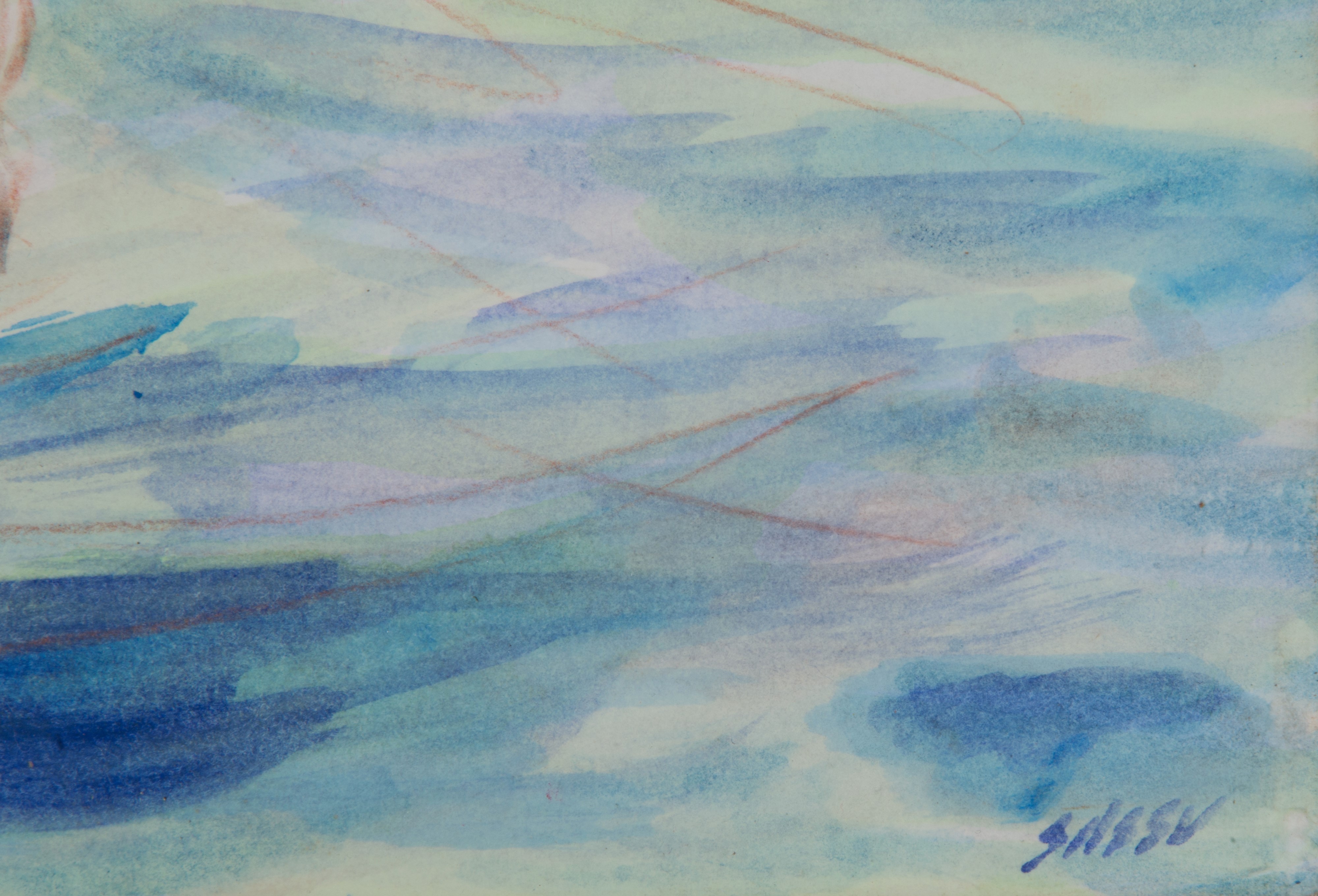 Acquarello su tela "I TRITONI"